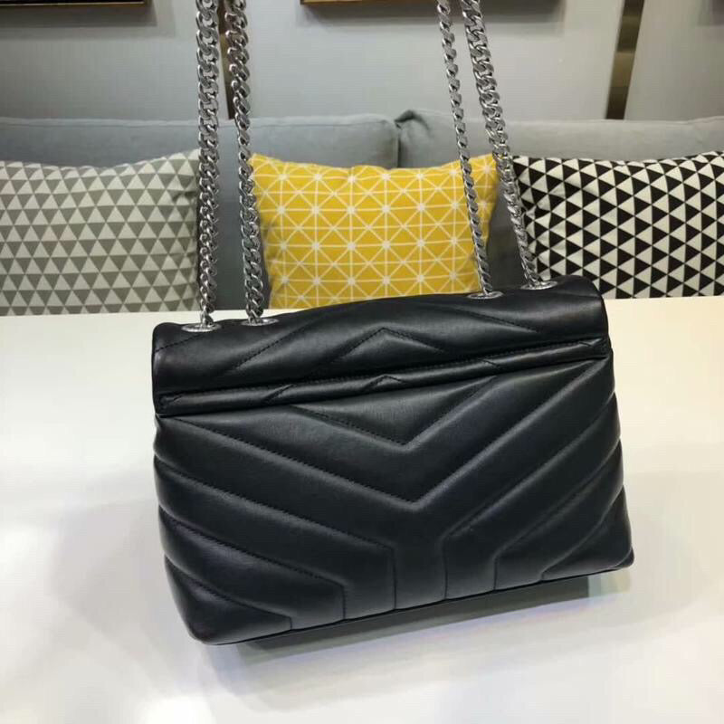 GLAMI Loulou Small Chain Bag In MatelassÃƒÂ© "Y" Black For Women 9.8in/23cm YSL 494699DV7261000
