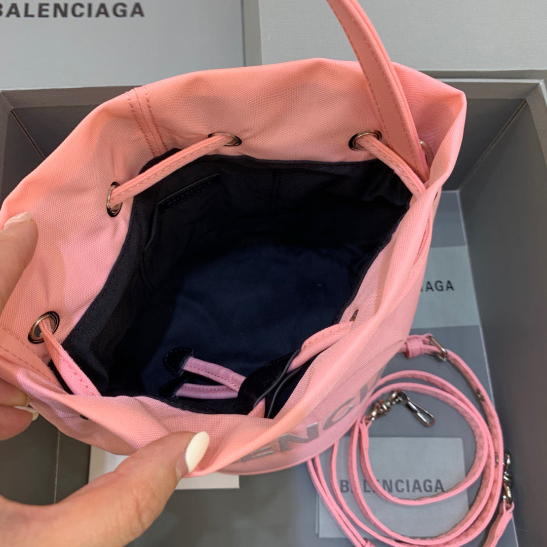 Balen Le Cagole MeGLAMIum Bucket Bag In Light Pink, For Women,  Bags 11.8in/30cm