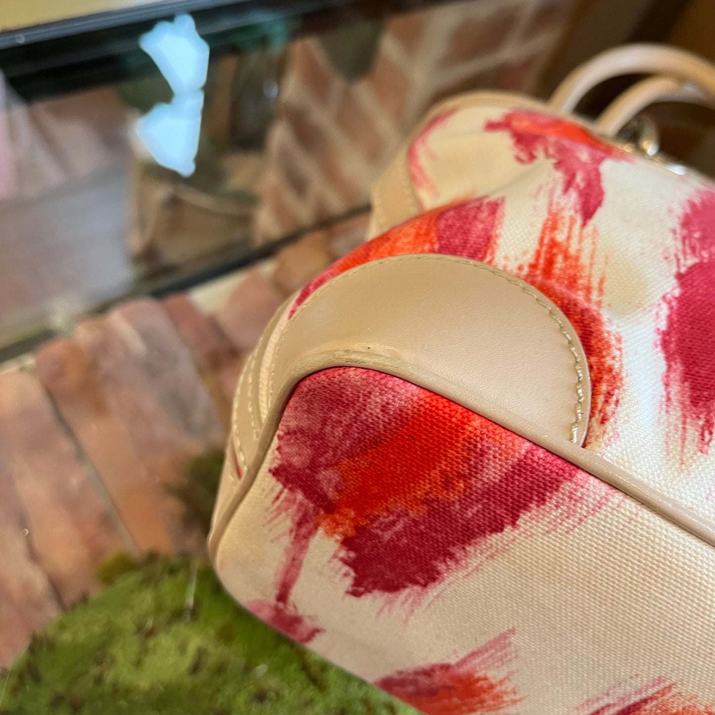 CHRISTIAN DIOR St. Tropez Pink Canvas Tote TS3983