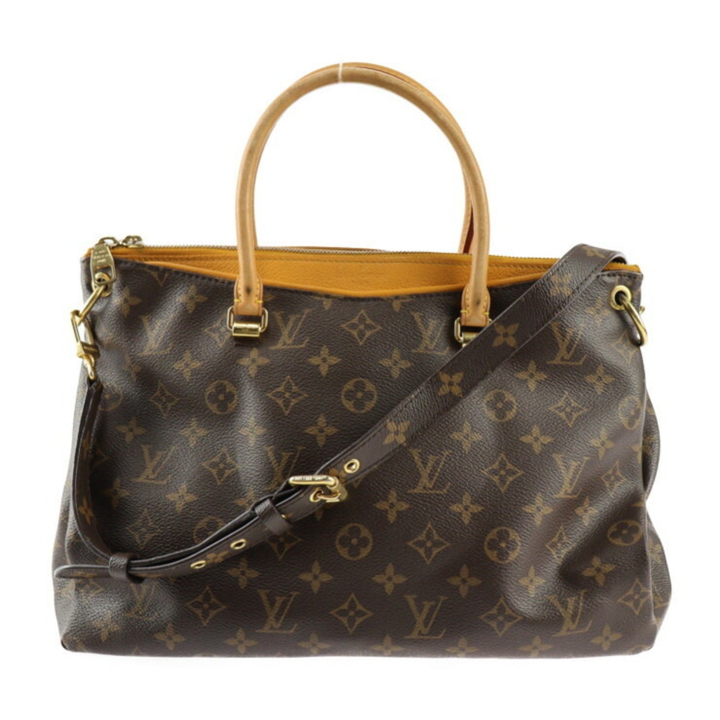 Versatile Monogram Leather Bag with Shoulder Strap