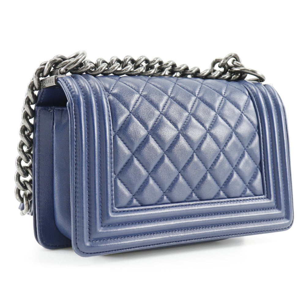 Chanel Blue Leather Shoulder Bag