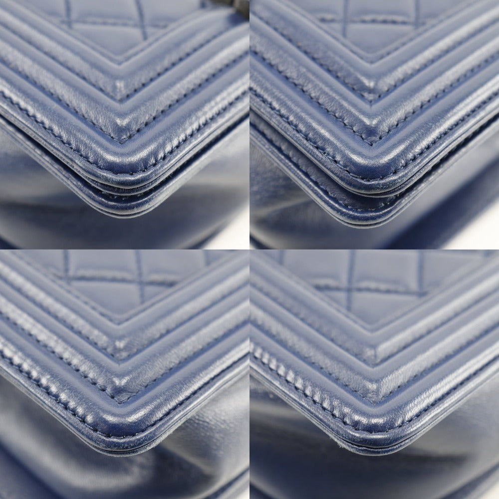 Chanel Blue Leather Shoulder Bag