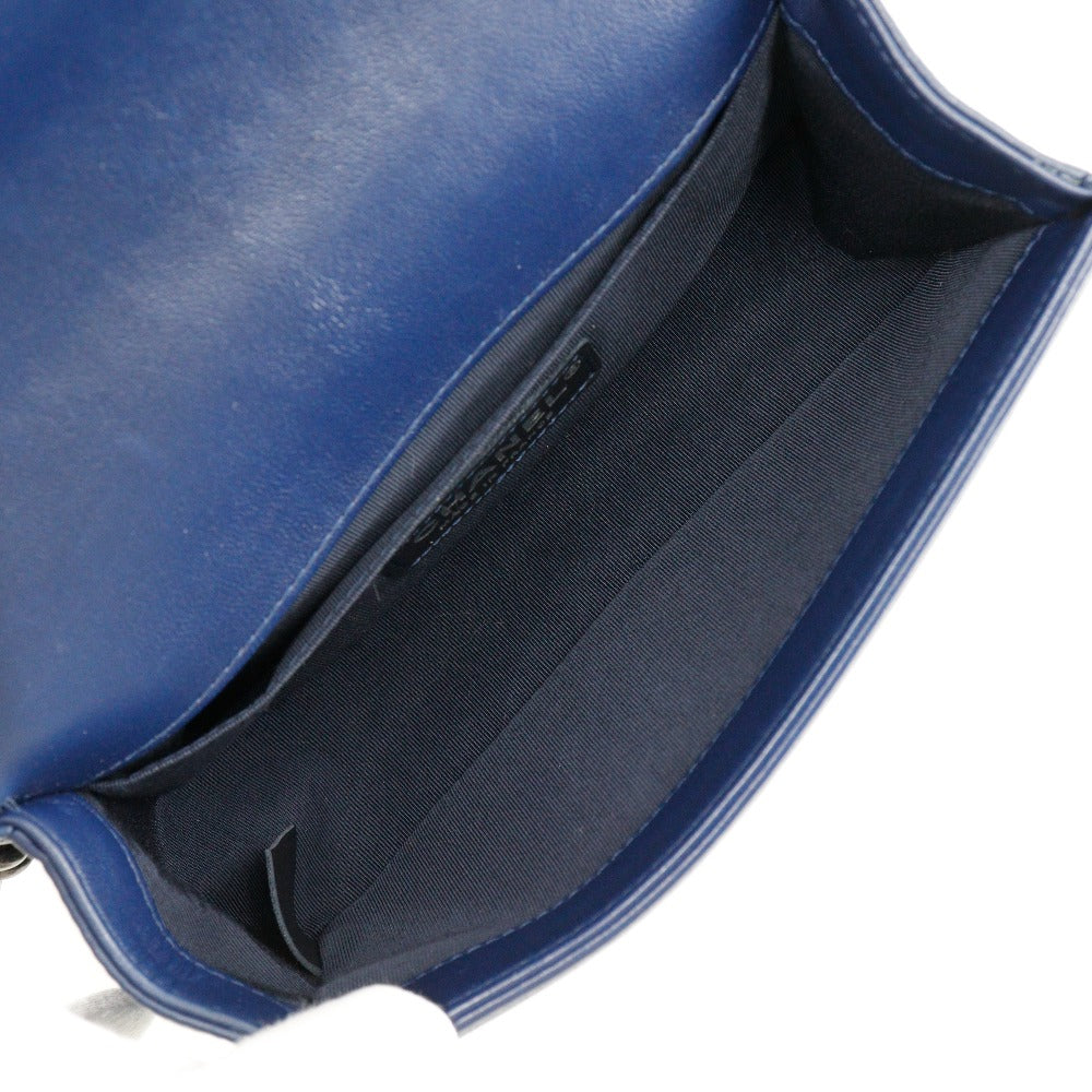 Chanel Blue Leather Shoulder Bag