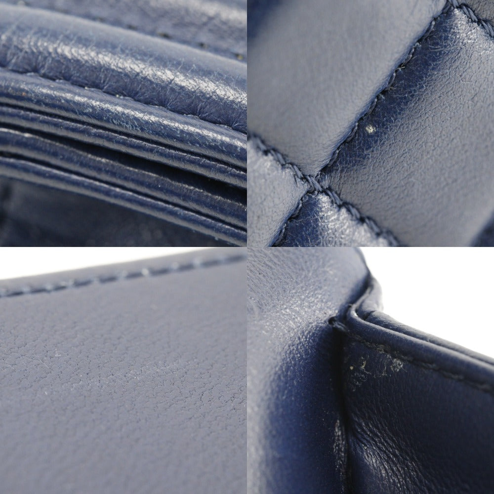 Chanel Blue Leather Shoulder Bag