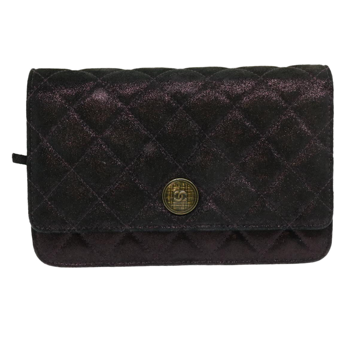 Chanel Captivating Purple Satin Matelasse Shoulder Bag