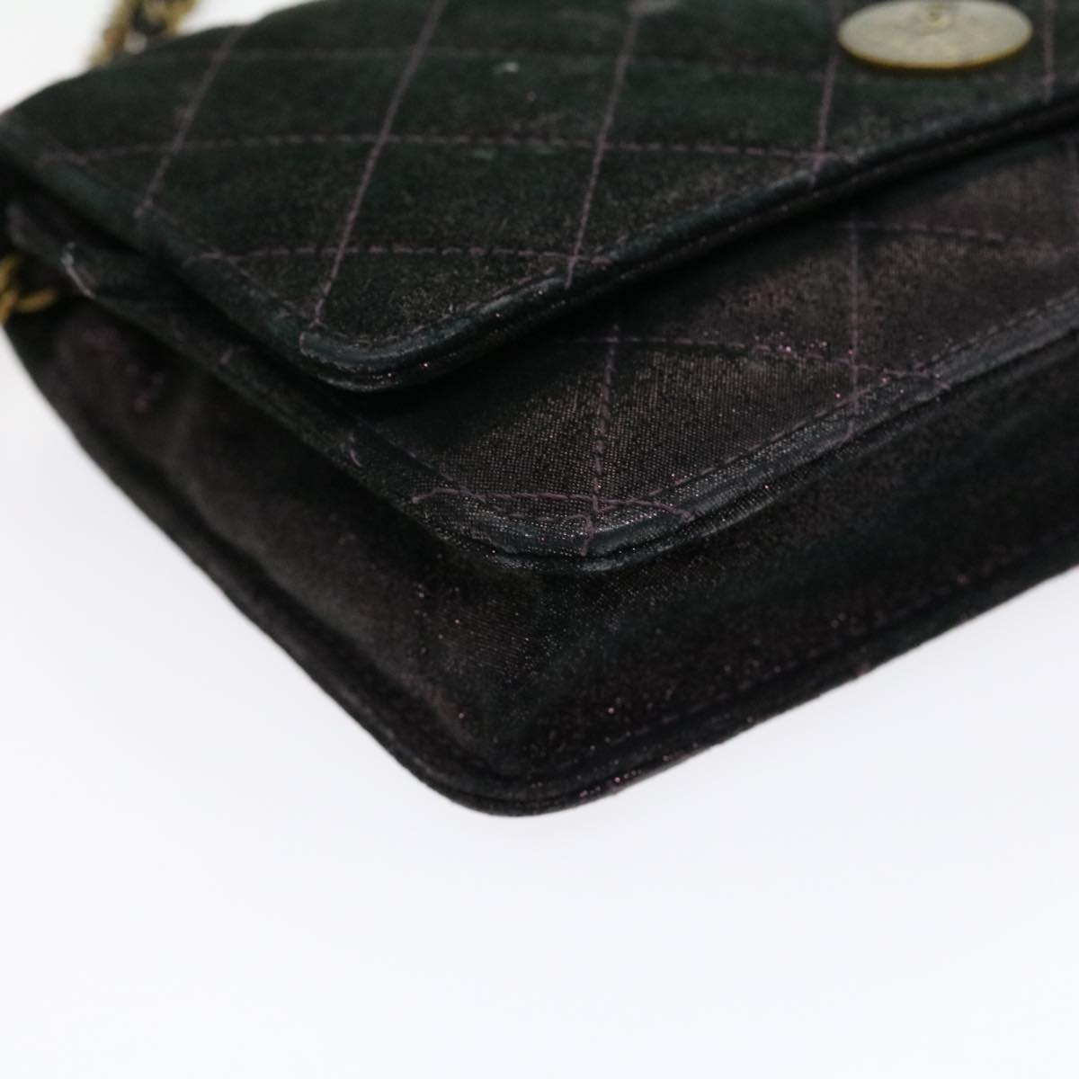 Chanel Captivating Purple Satin Matelasse Shoulder Bag
