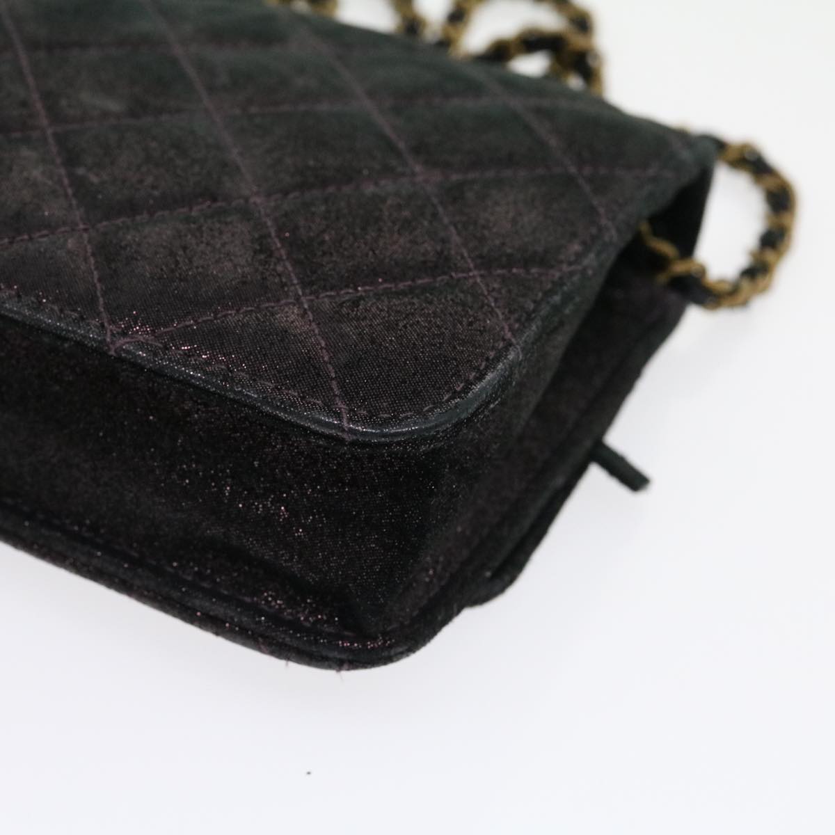 Chanel Captivating Purple Satin Matelasse Shoulder Bag