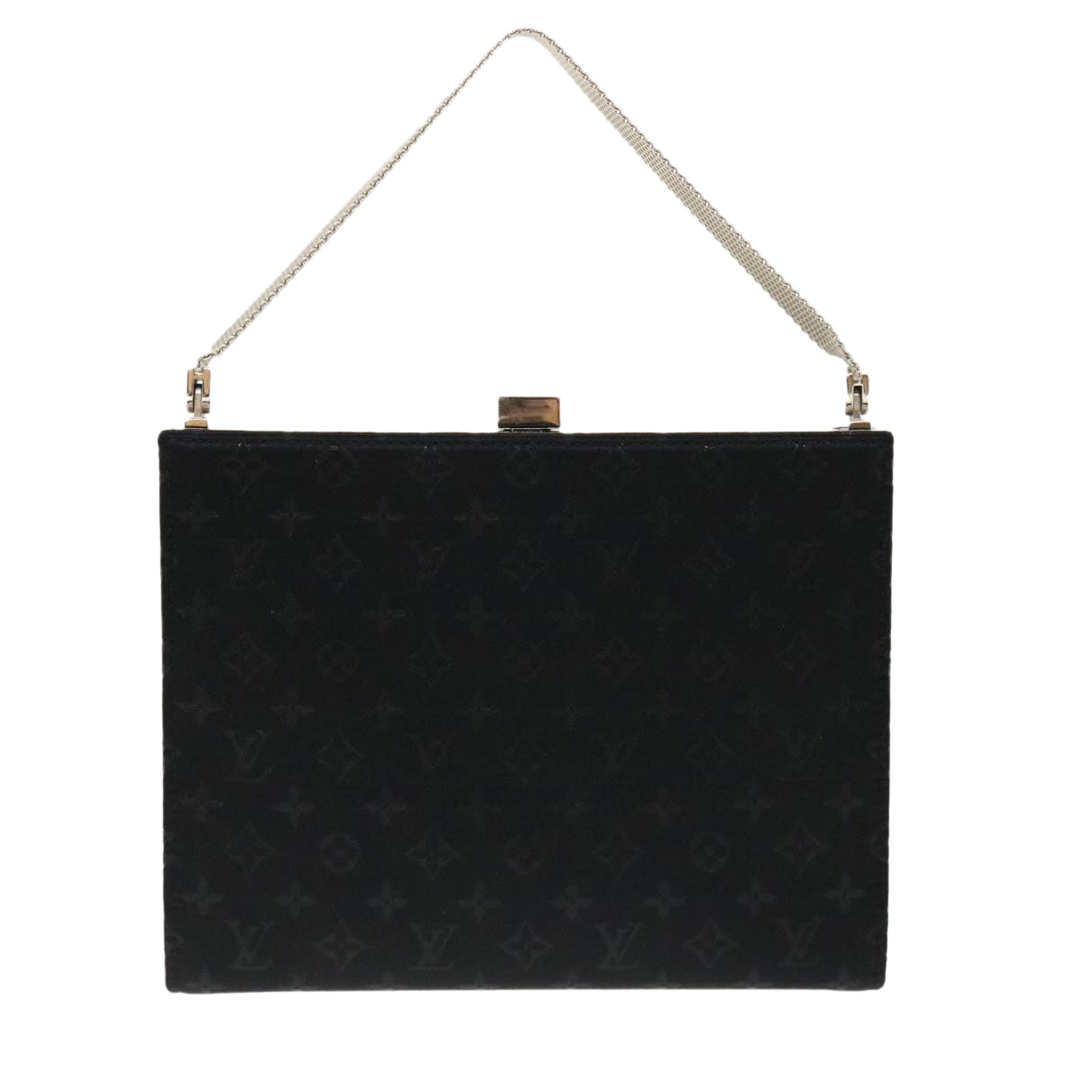 Louis Vuitton Black Canvas Box Clutch