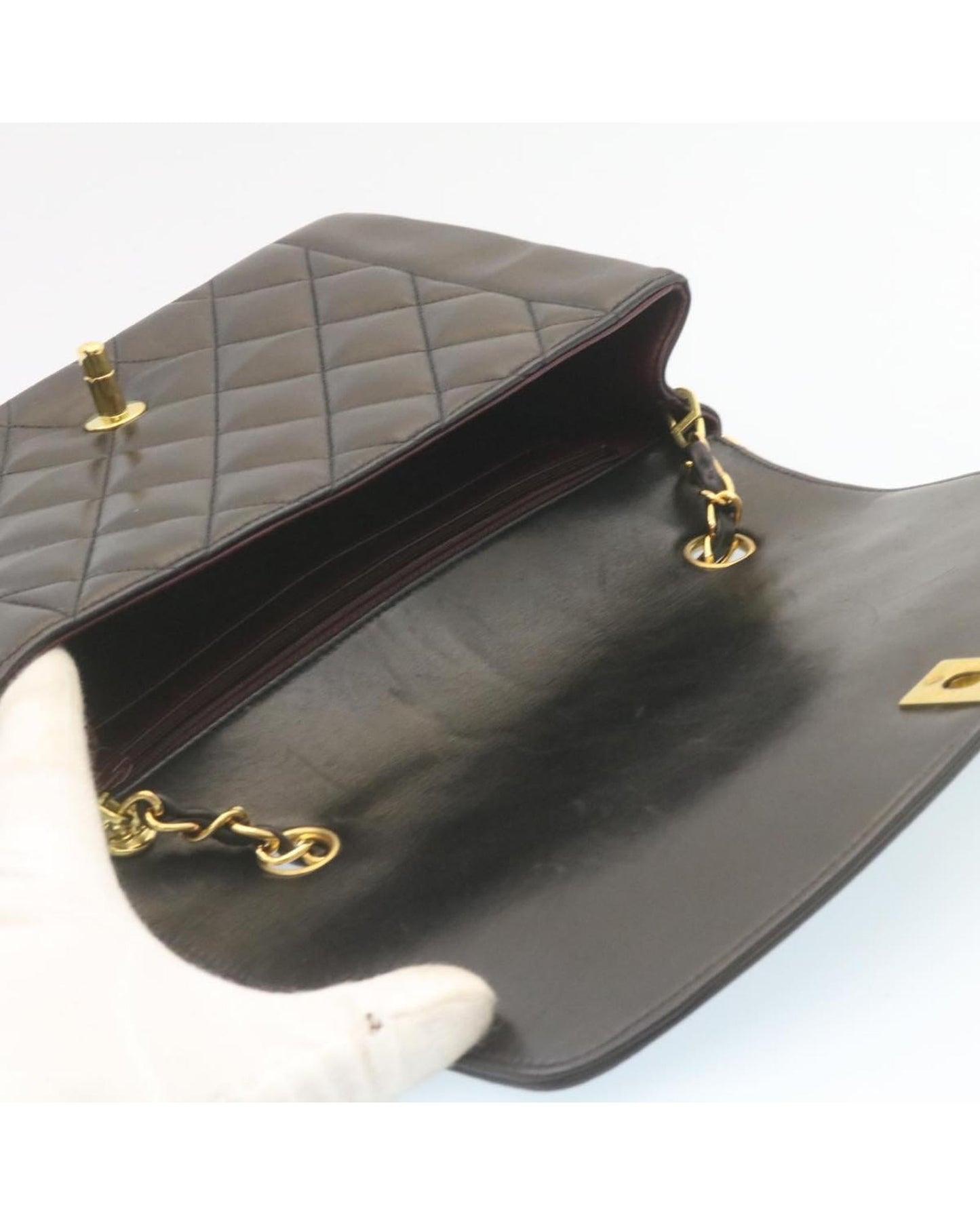 CHANEL Classic Flap Bag Quilted Satin Leather
