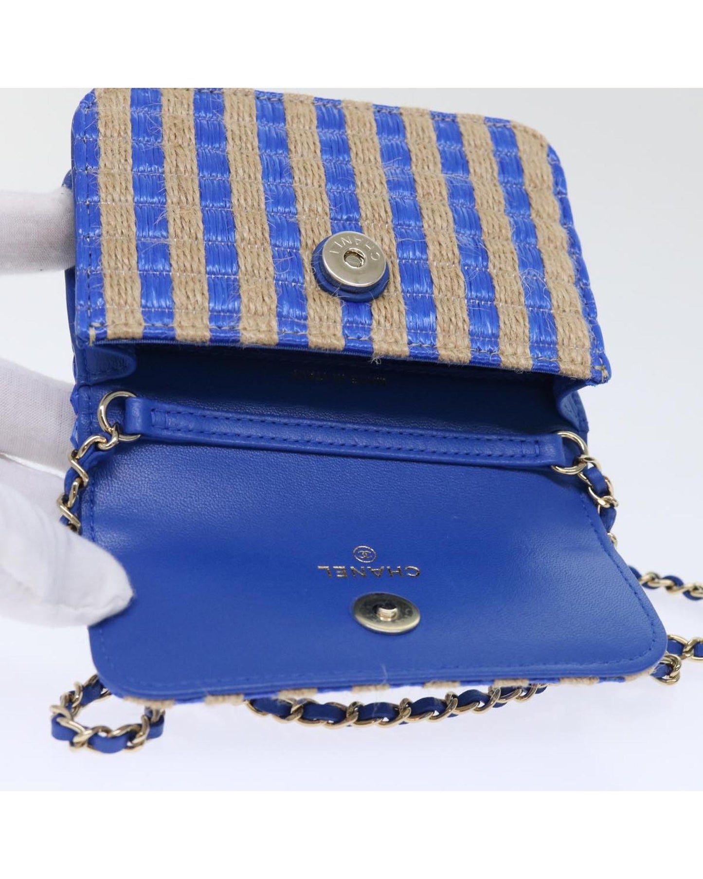 CHANEL Mini Flap Bag Raffia Style