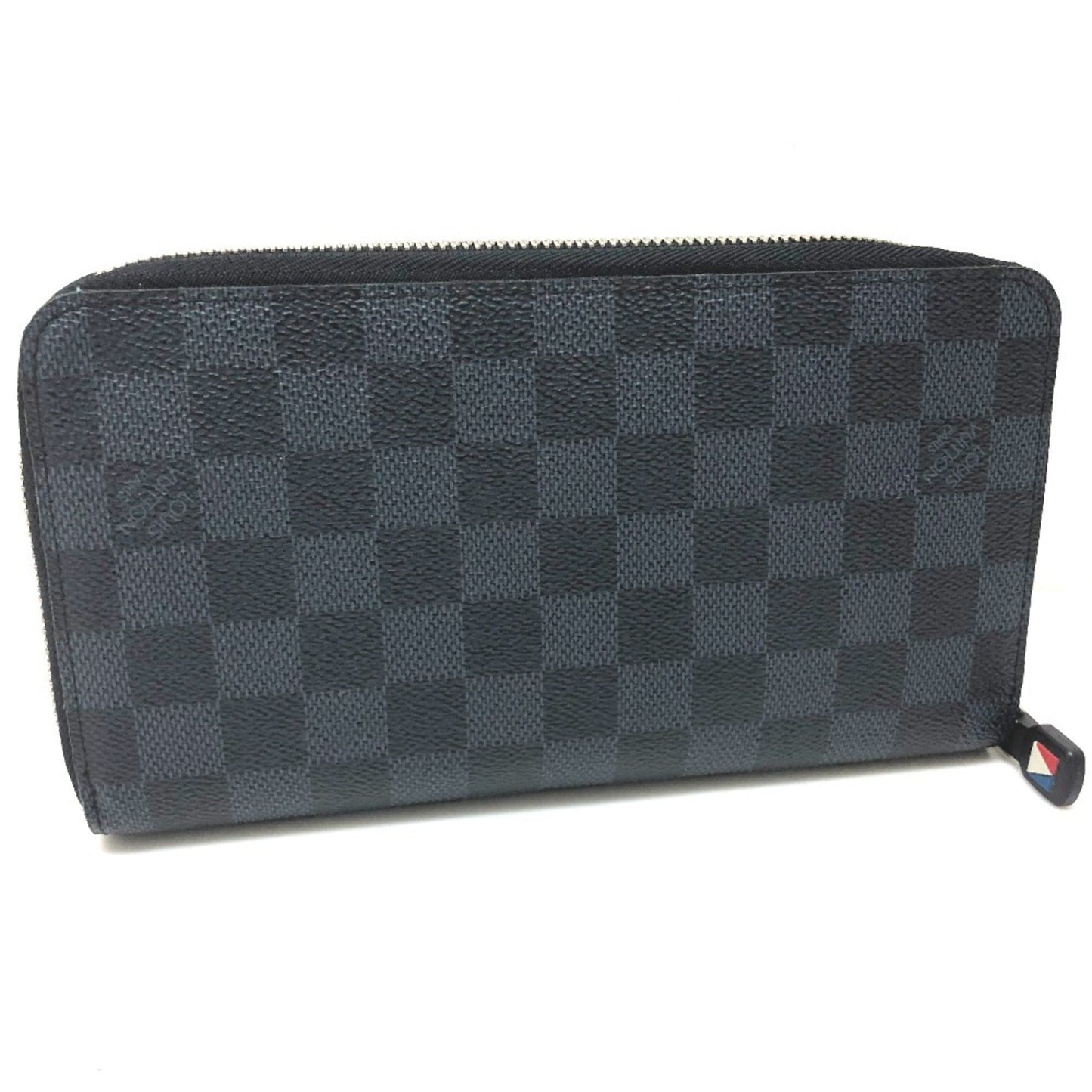 Navy Canvas Wallet with Clean Lines and Premium Leather