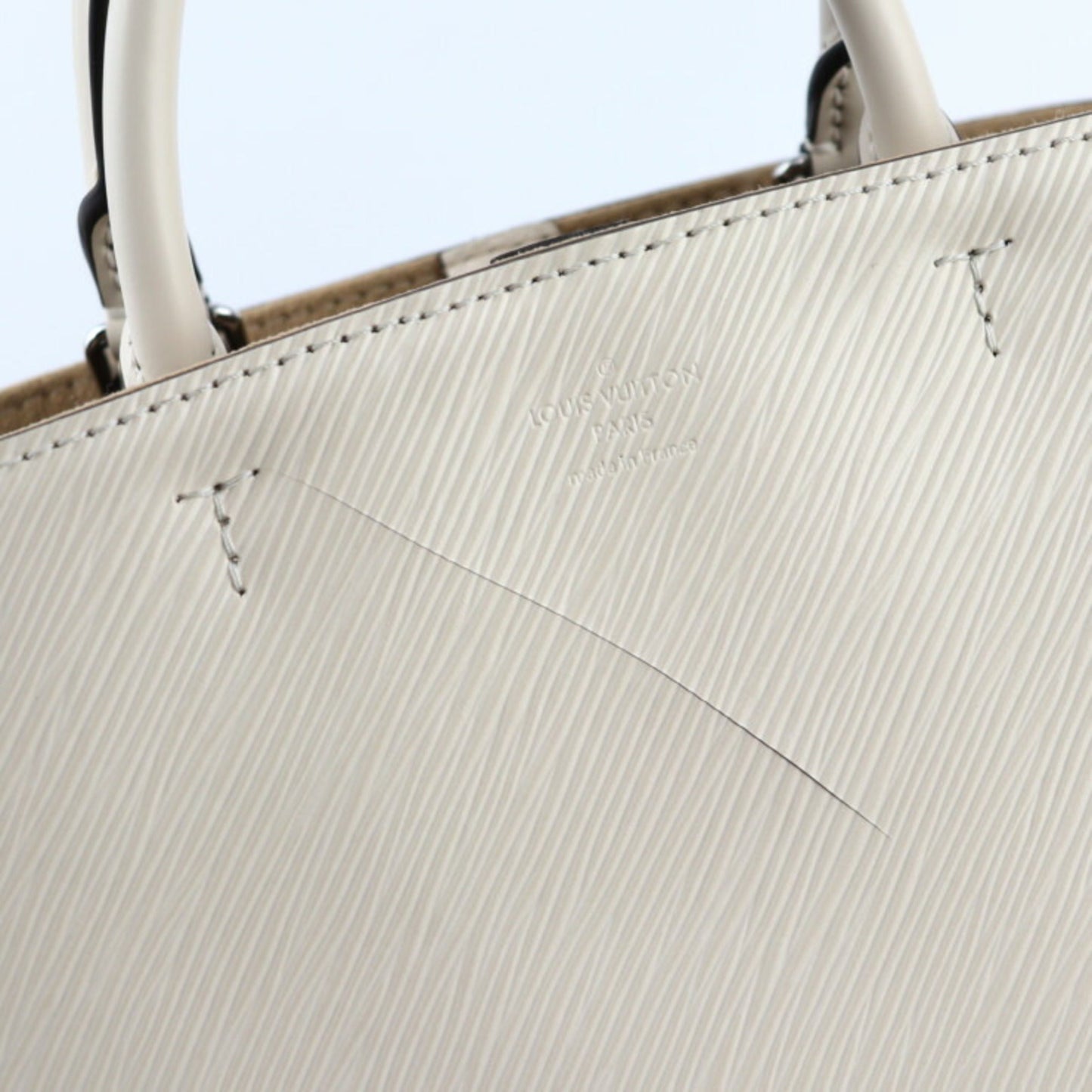 Epi Leather Tote Bag with Playful Details and Removable Pocket