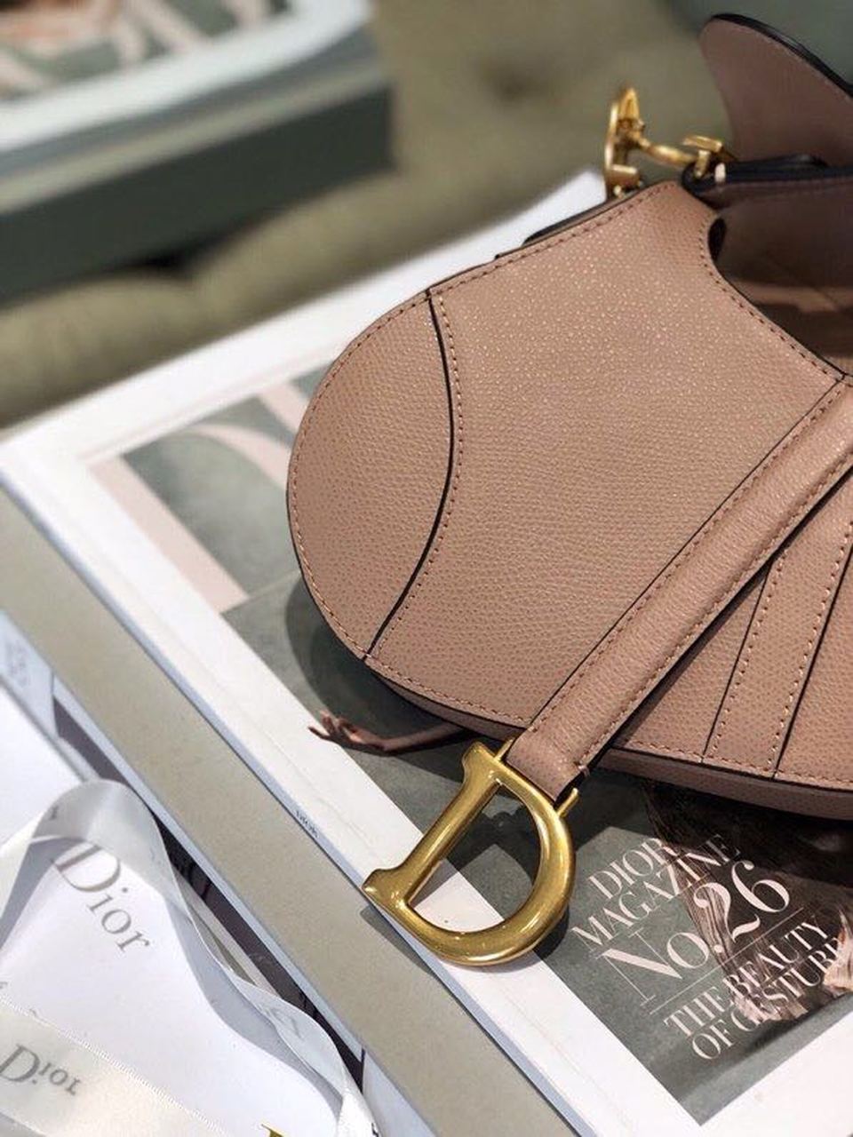 GLAMI Saddle Bag Blush Grained For Women, Women’s Bags 19.5cm/7.6in CD