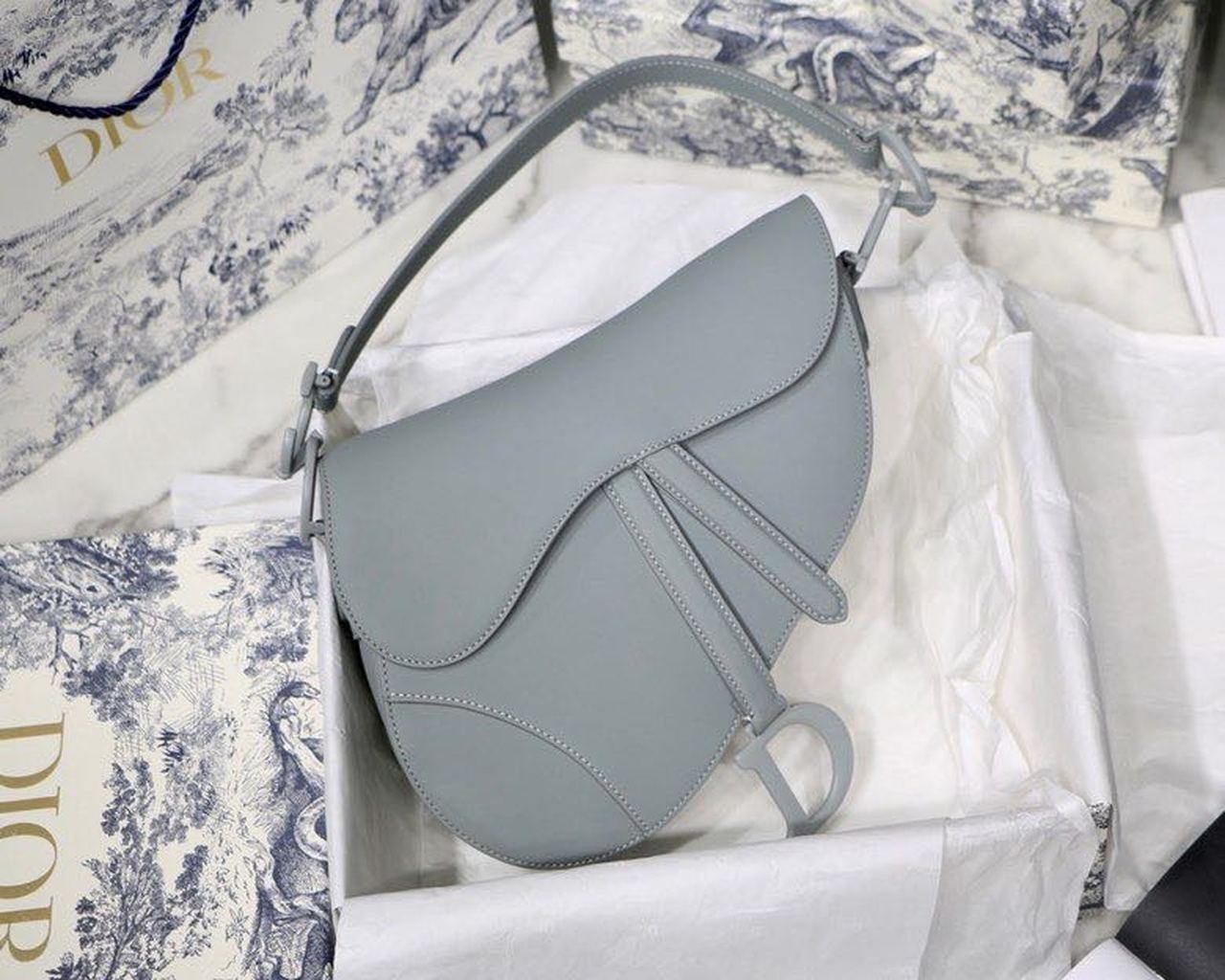 GLAMI MeGLAMIum Saddle Bag Light Blue Ultramatte For Women 25cm/10in CD