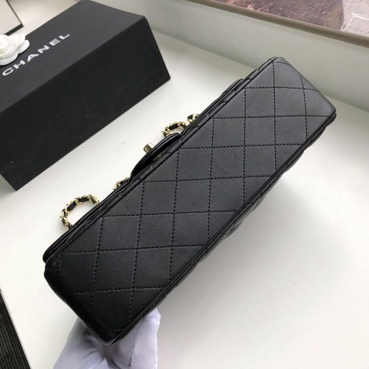 CHL Classic Handbag Gold Toned Hardware BlackÃ‚Â For Women Bags, Shoulder And Crossbody Bags 10.2in/26cm A01112