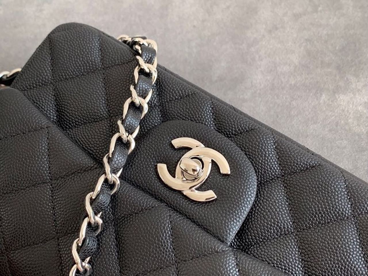 CHLSmall Classic Handbag Rose Gold Toned Hardware Black For Women Bags, Shoulder and Crossbody Bags 7.8in/20cm A01113