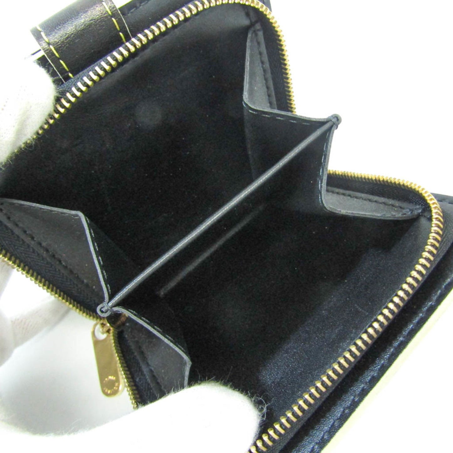 Exquisite Compact Zip Wallet in Premium Suhali Leather by French Designer