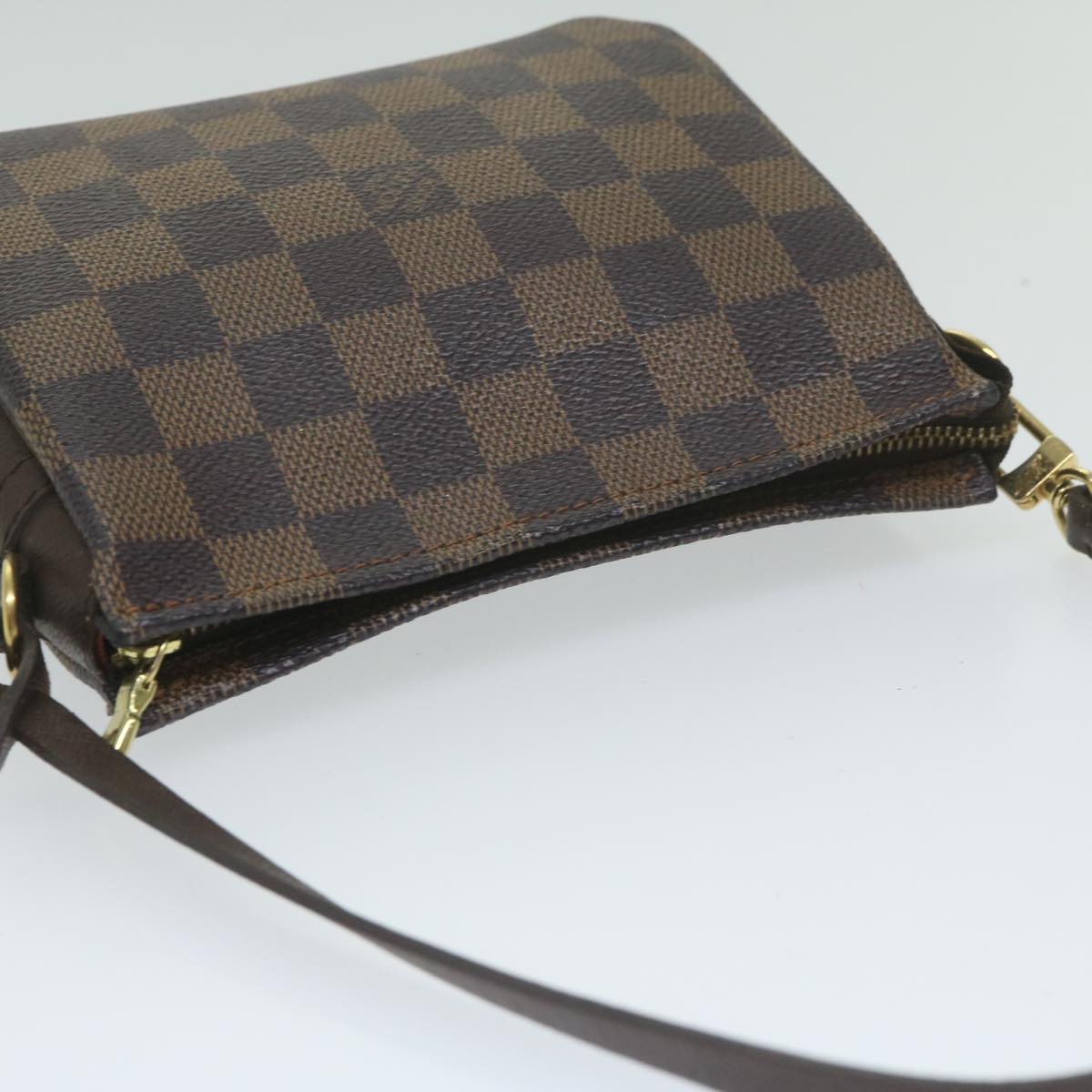 Damier Ebene Canvas Clutch/Shoulder Bag