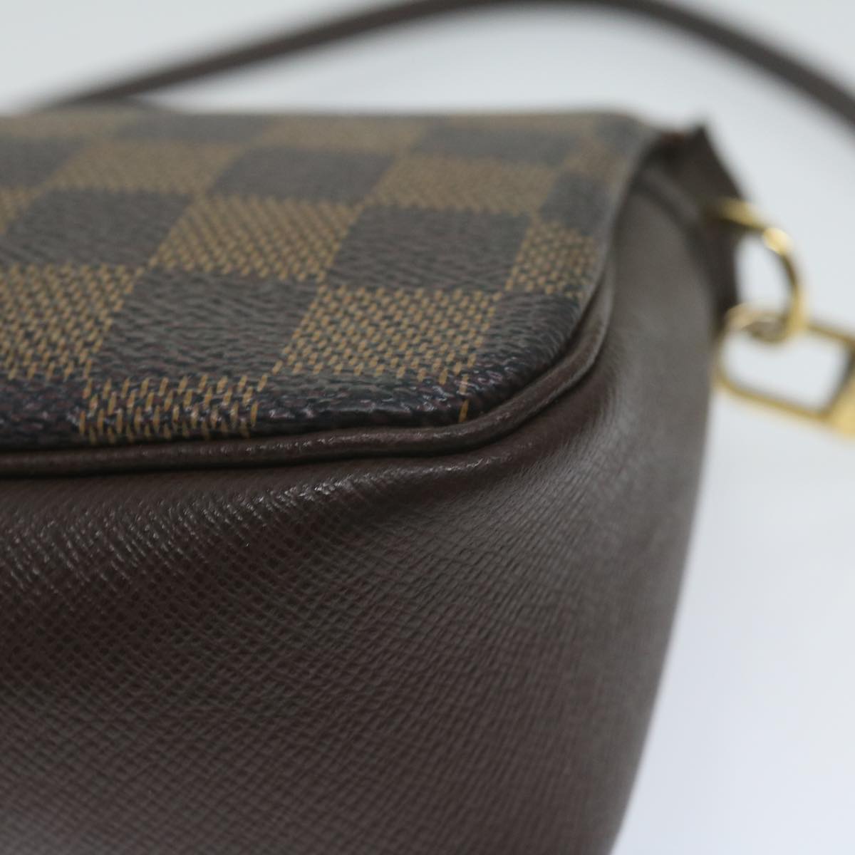 Damier Ebene Canvas Clutch/Shoulder Bag