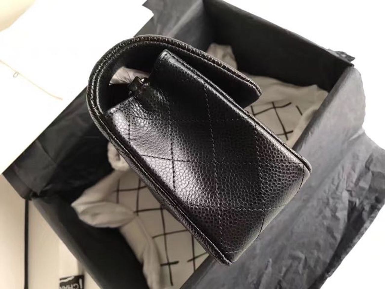 CHLSmall Classic Handbag Silver Hardware Black For Women Bags, Shoulder and Crossbody Bags 7.8in/20cm A01113