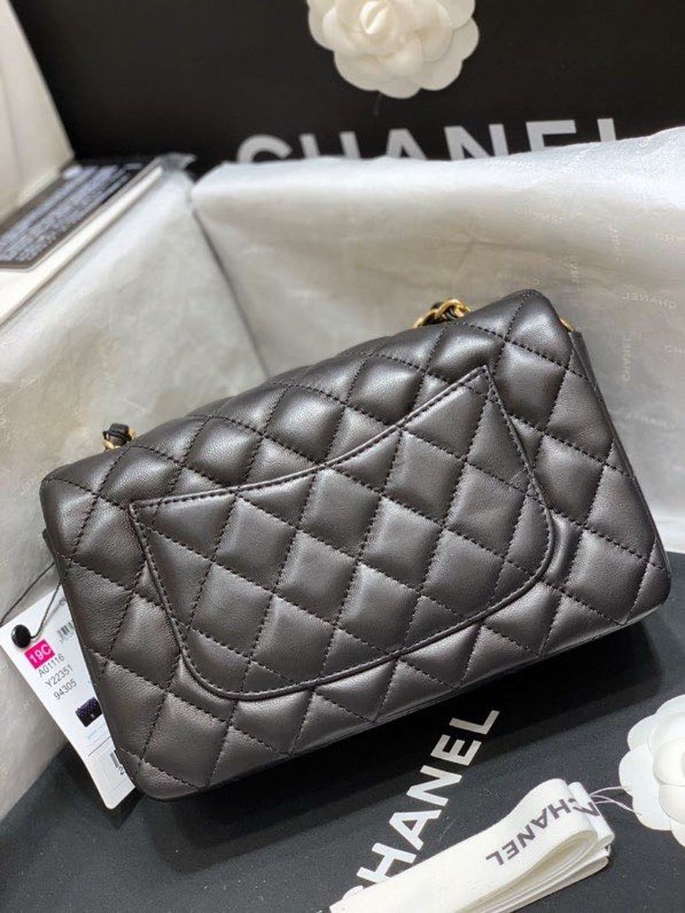 CHL Classic GlamIap Bag Gold Toned Hardware Black For Women Bags, Shoulder And Crossbody Bags 7.8in/20cm A01116