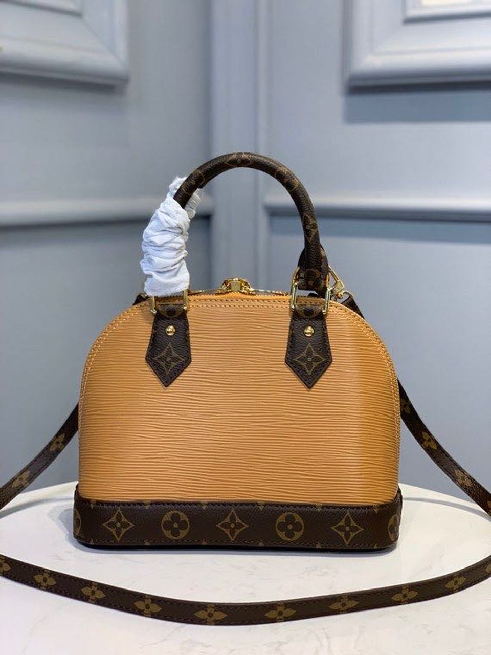 LV Alma GLAMI Epi/Monogram Canvas Caramel For Women, WomenÃ¢â‚¬â„¢s Handbags, Shoulder And Crossbody Bags 9.8in/25cm LV