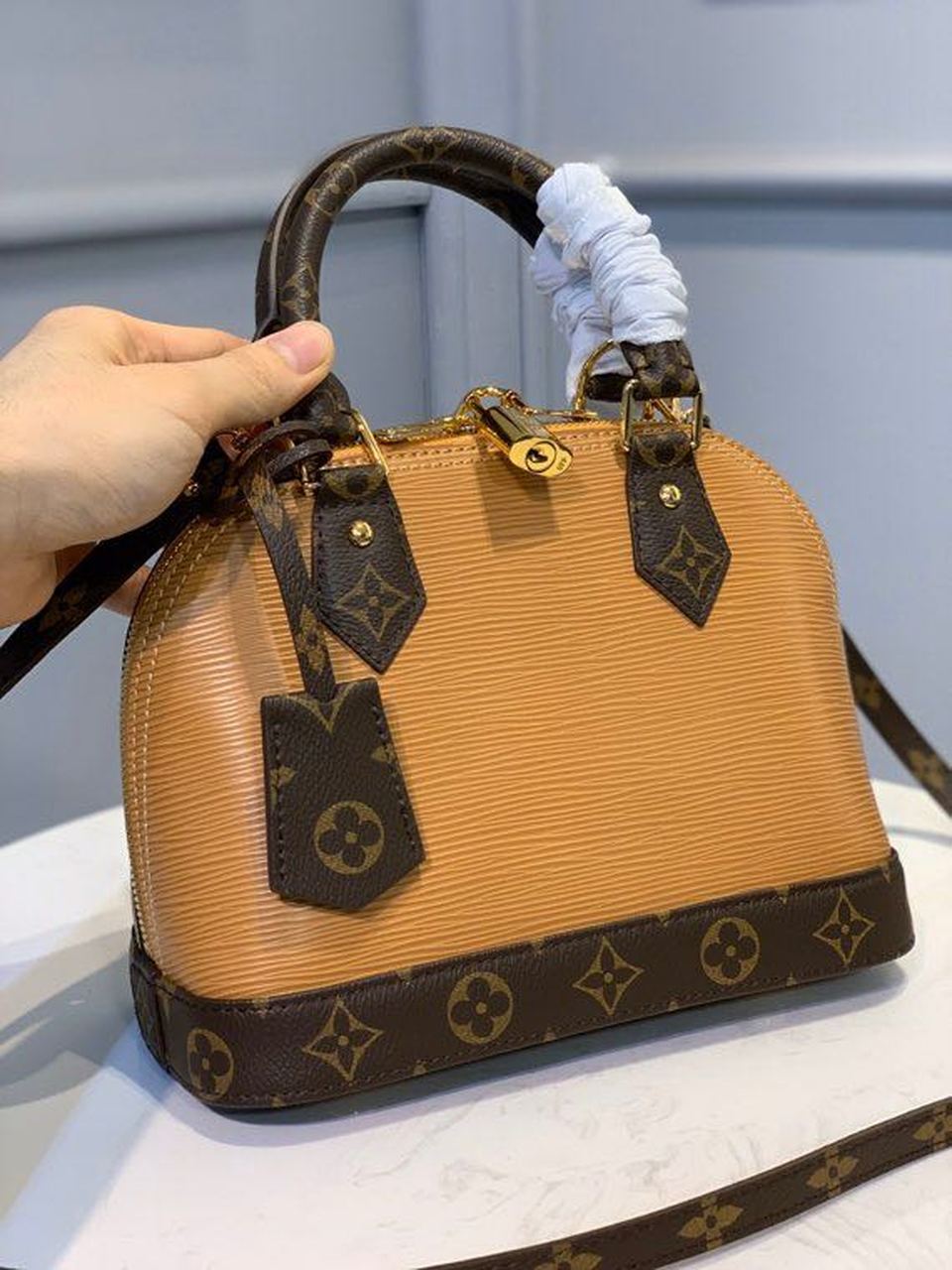 LV Alma GLAMI Epi/Monogram Canvas Caramel For Women, WomenÃ¢â‚¬â„¢s Handbags, Shoulder And Crossbody Bags 9.8in/25cm LV