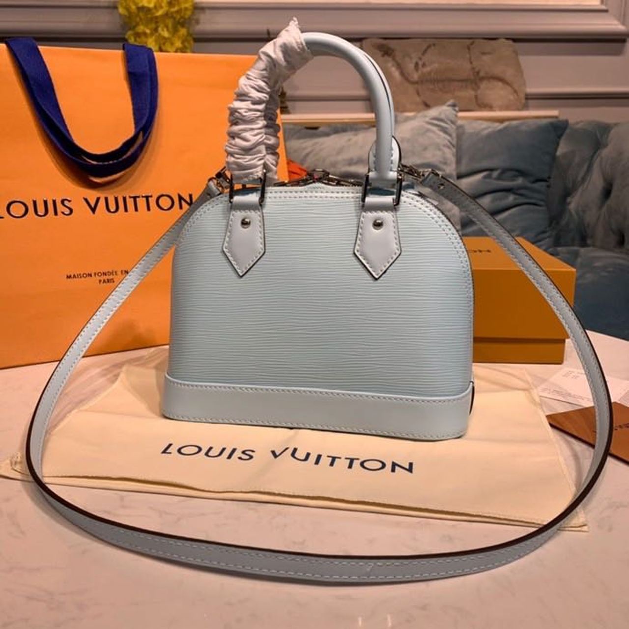 LV Alma GLAMI Epi Seaside Blue For Women, WomenÃ¢â‚¬â„¢s Handbags, Shoulder And Crossbody Bags 9.2in/23.5cm LV M56206