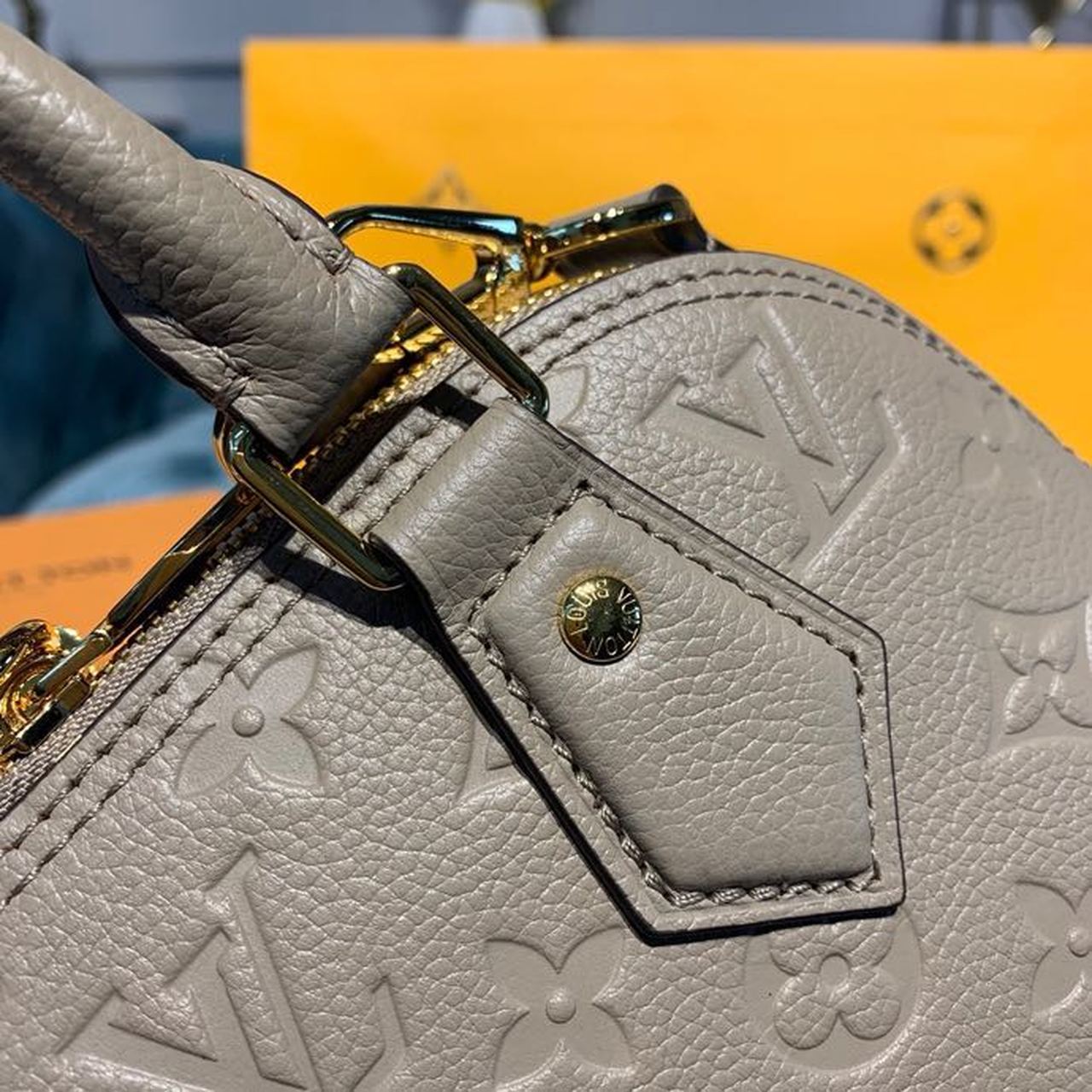 LV Neo Alma GLAMI Monogram Empreinte Galet Grey For Women,  Shoulder And Crossbody Bags 9.8in/25cm LV