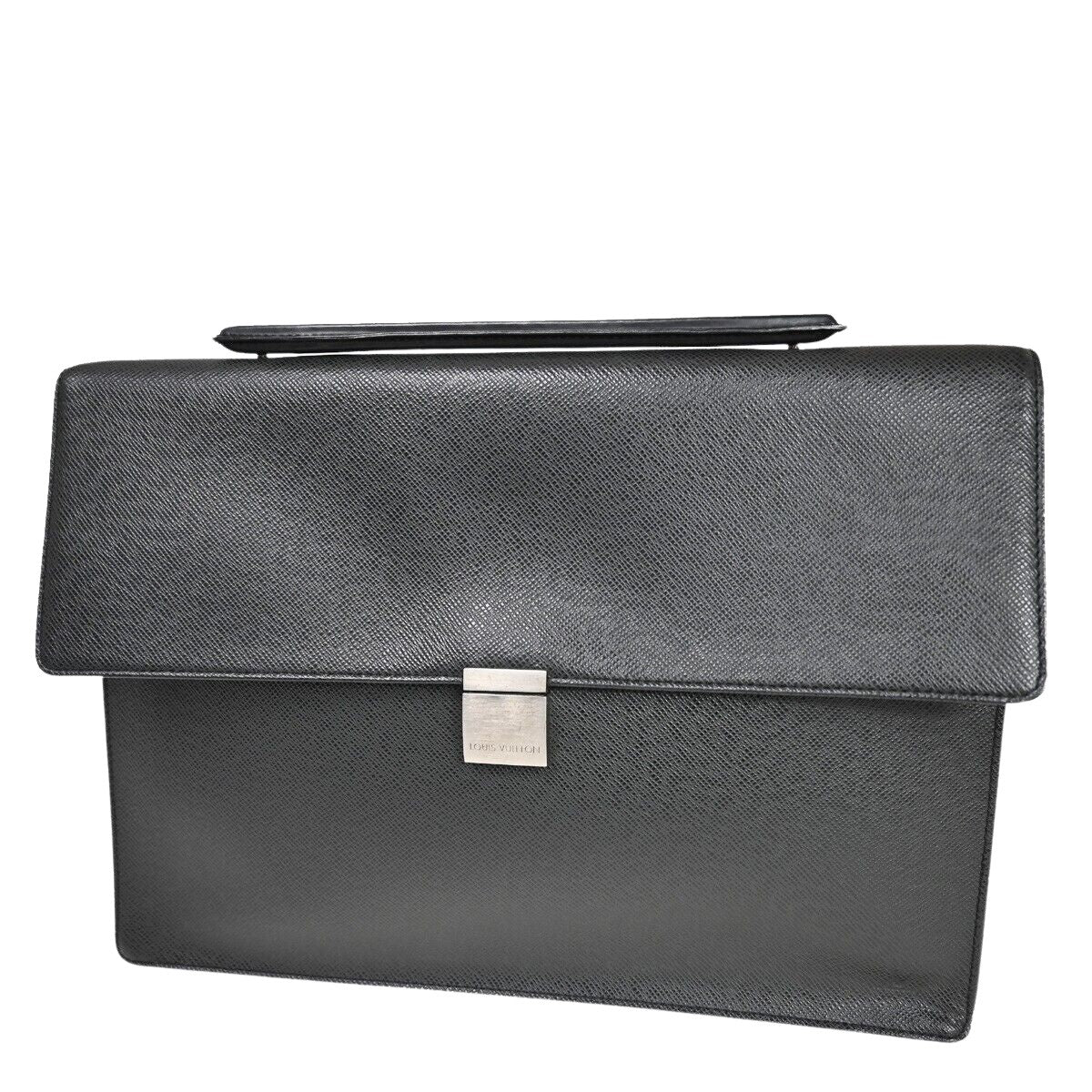 Sleek Leather Briefcase with Two Compartments