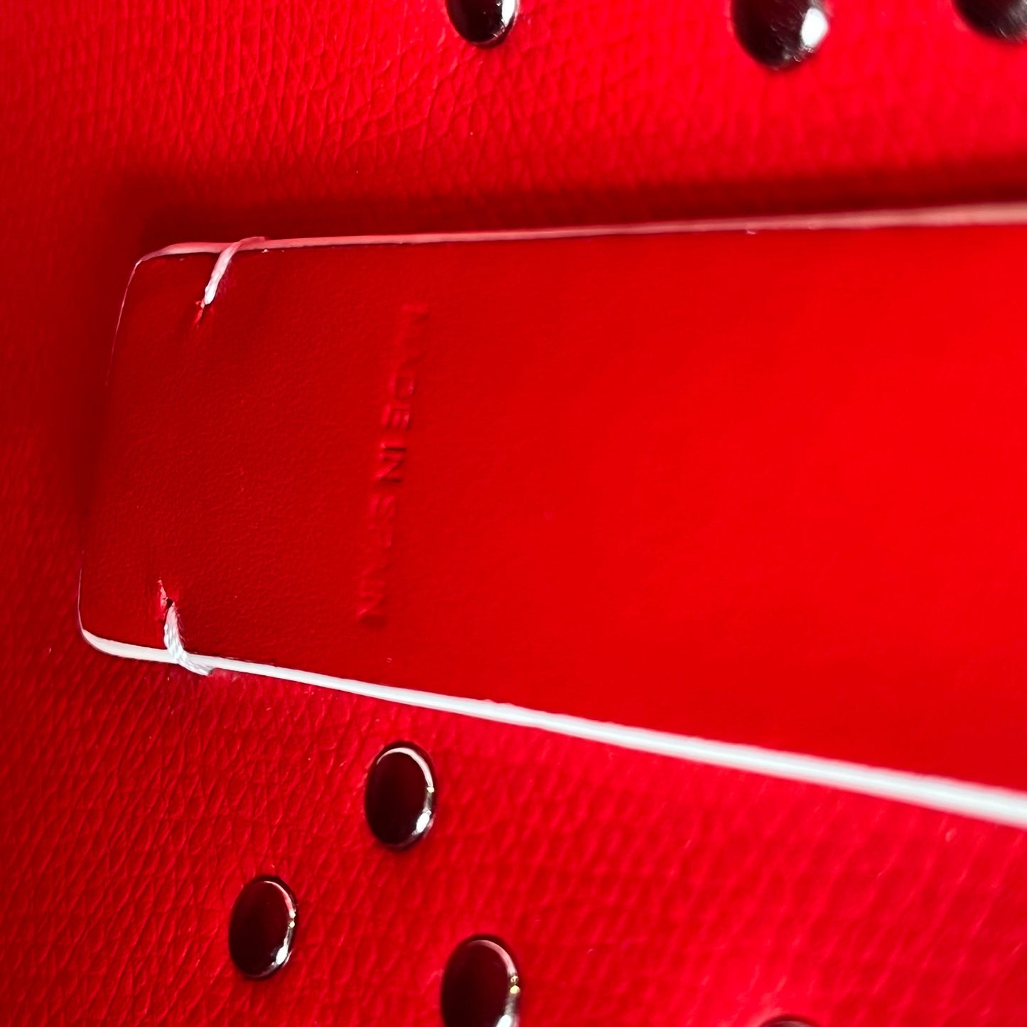 CHRISTIAN LOUBOUTIN North South Cabata Mini Calfskin Empire Spike Studded Tote