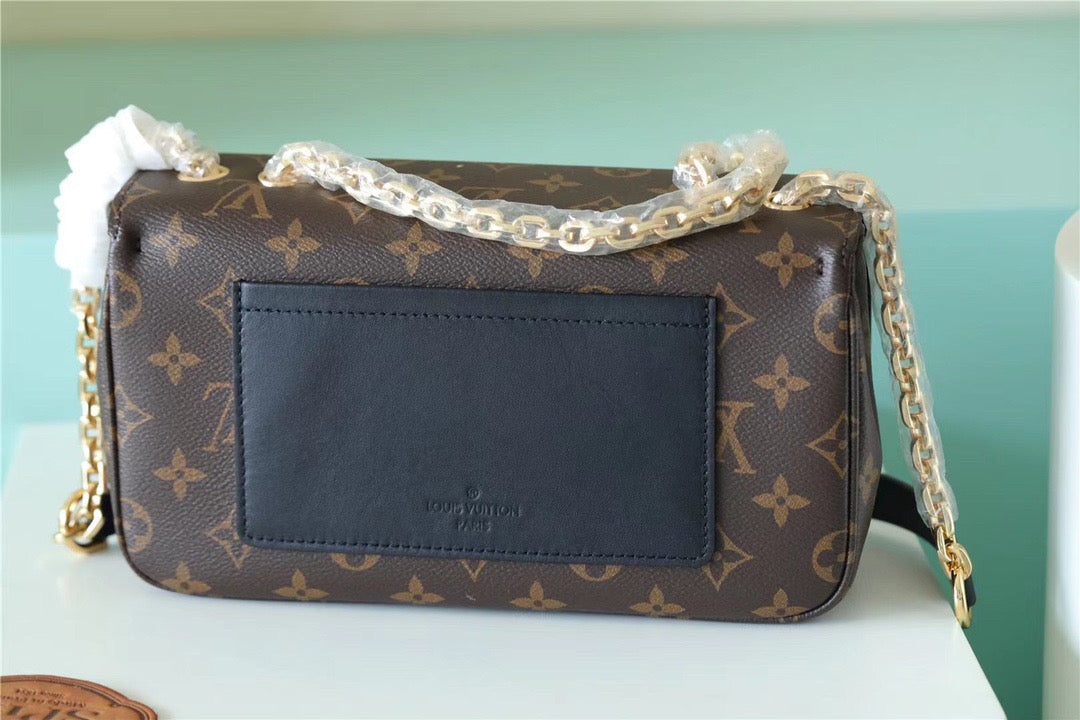 LV MarGLAMIau Monogram Canvas Black For Women,  Shoulder and Crossbody Bags 9.6in/24.5cm LV M46126