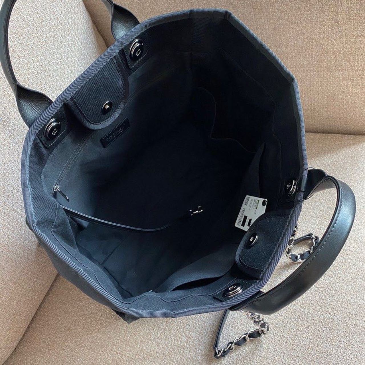 CHL Large Deauville Pearl Tote Bag Black For Women Handbags, Shoulder Bags 15in/38cm A66941