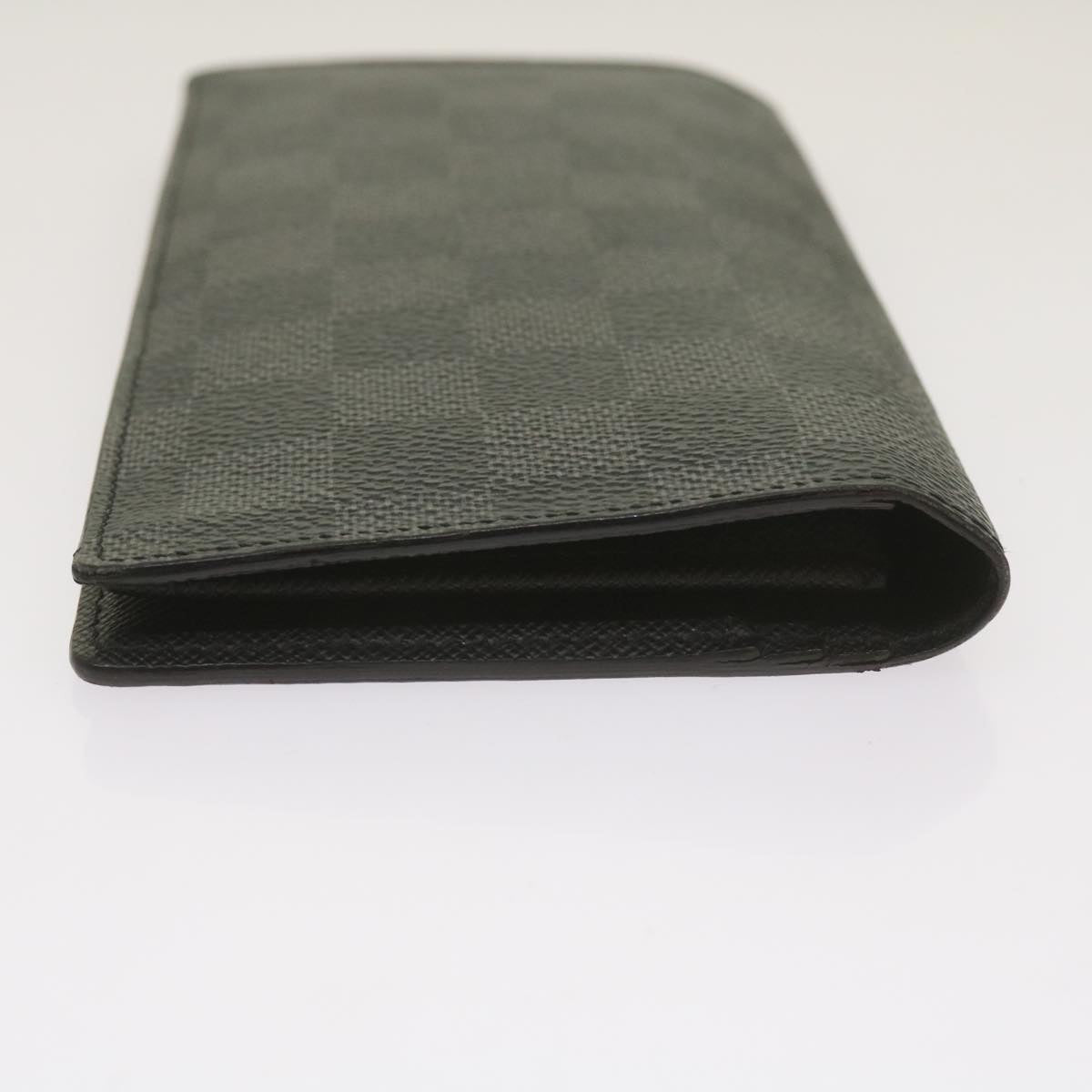 Sophisticated Black Damier Graphite Long Wallet with Multiple Compartments and Card Slots