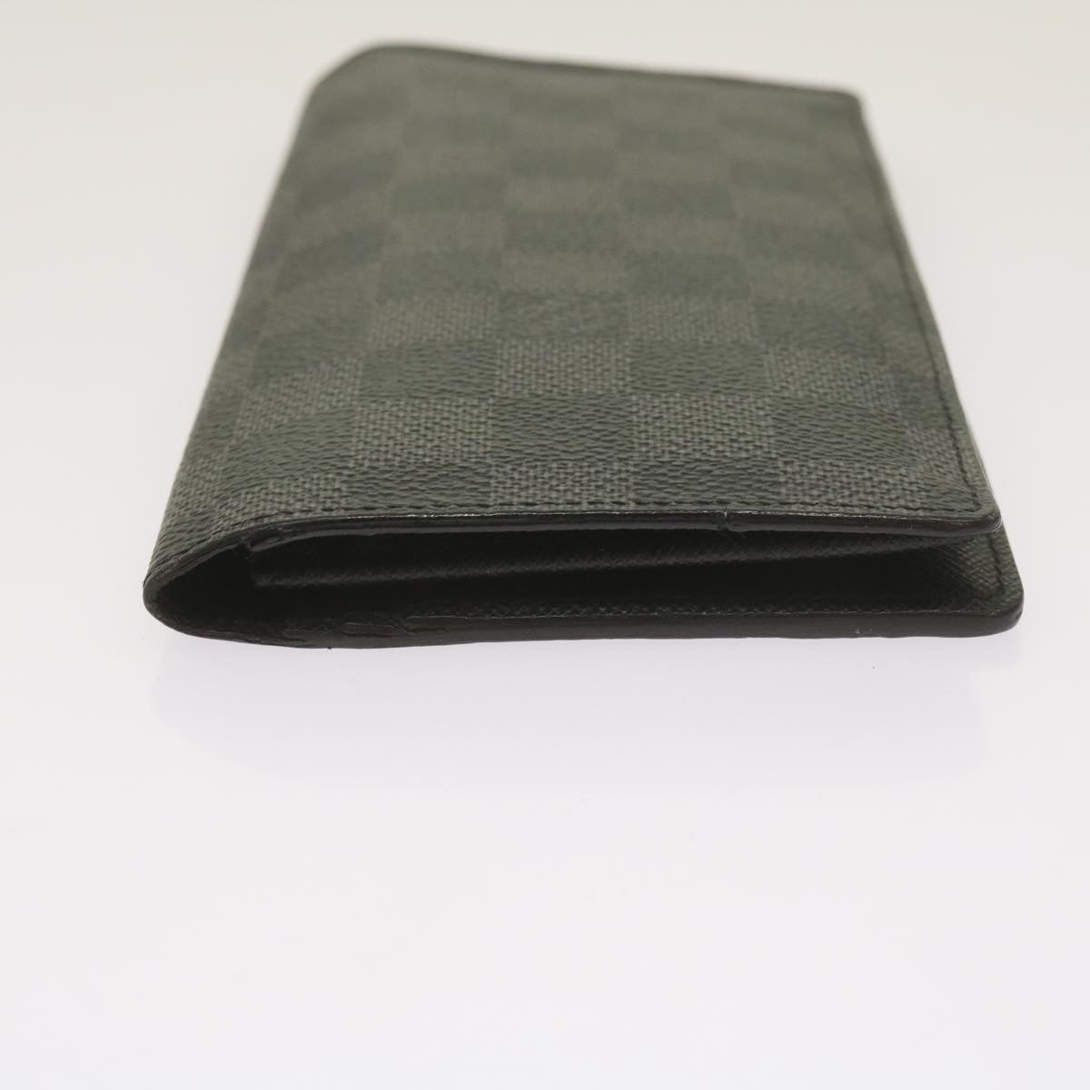 Sophisticated Black Damier Graphite Long Wallet with Multiple Compartments and Card Slots