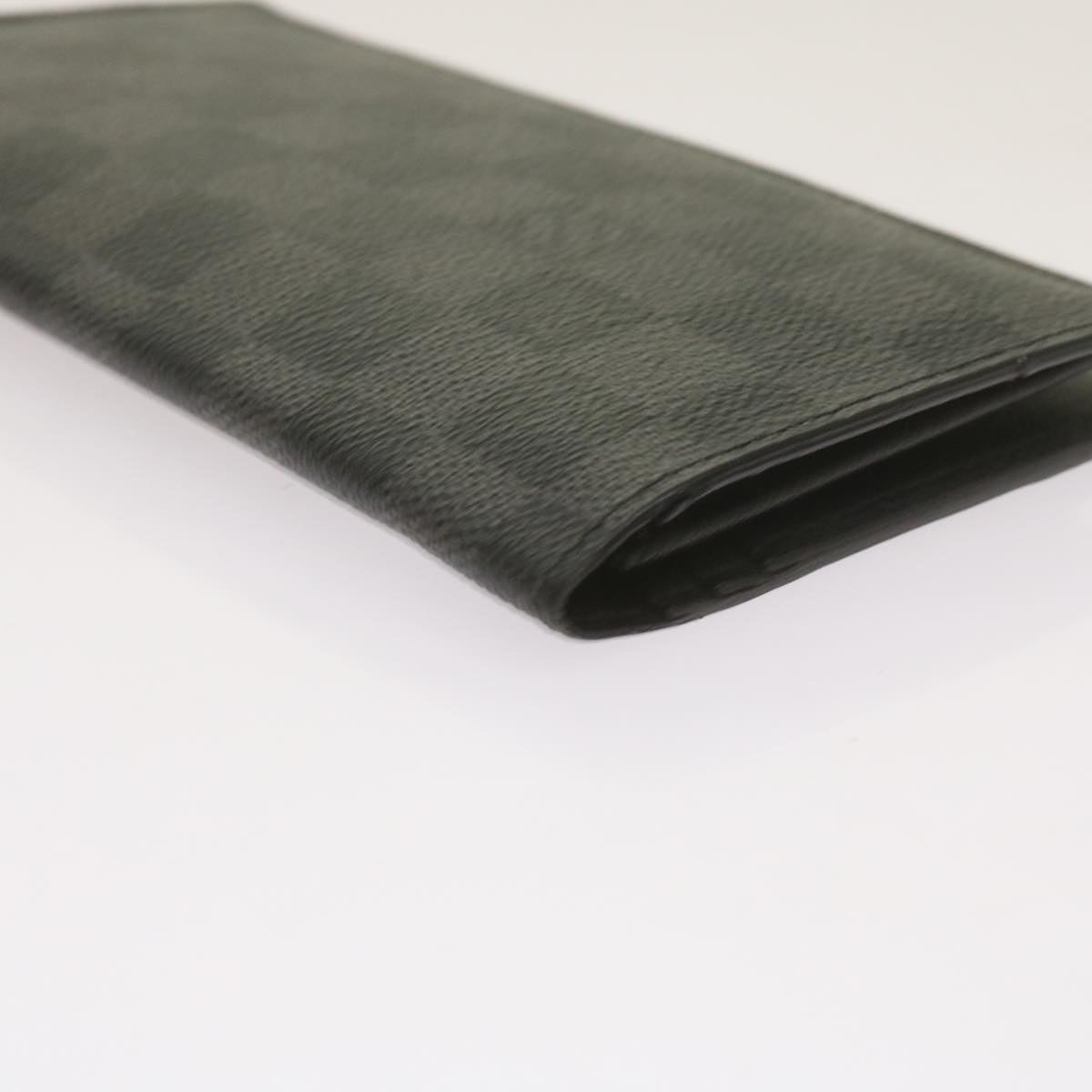 Sophisticated Black Damier Graphite Long Wallet with Multiple Compartments and Card Slots
