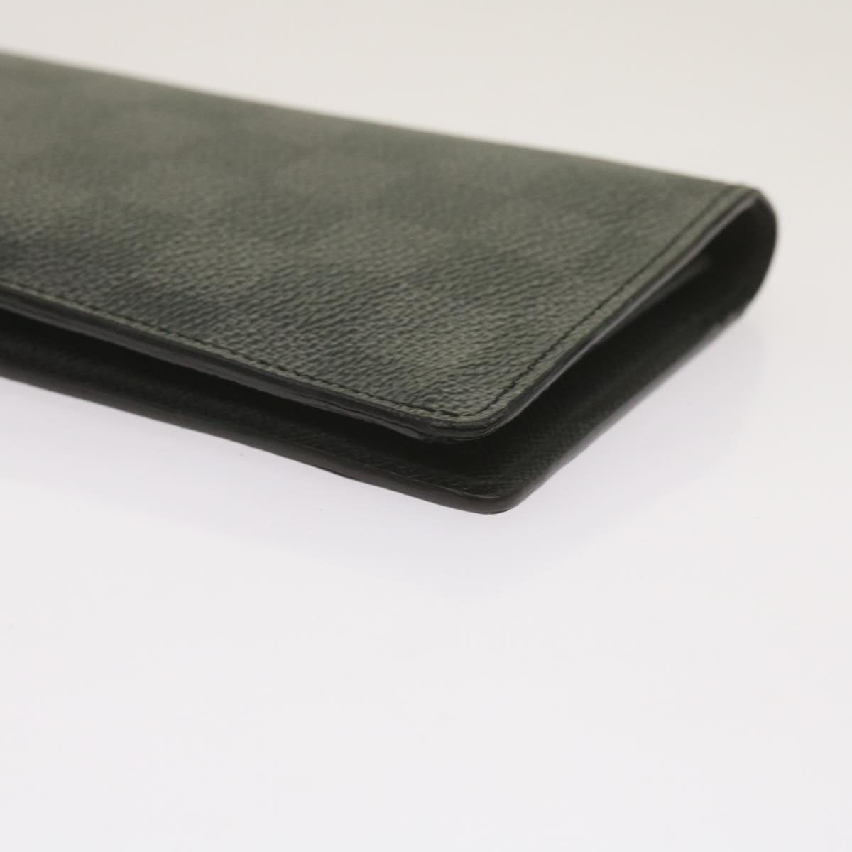 Sophisticated Black Damier Graphite Long Wallet with Multiple Compartments and Card Slots