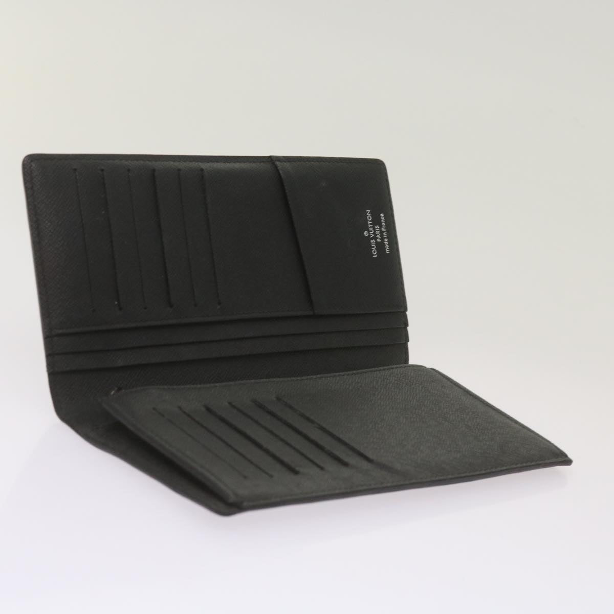 Sophisticated Black Damier Graphite Long Wallet with Multiple Compartments and Card Slots