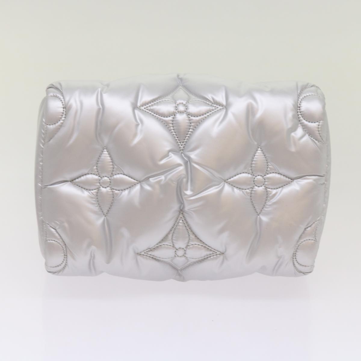 Silver Synthetic Shoulder Bag with Adjustable Strap and Dust Bag