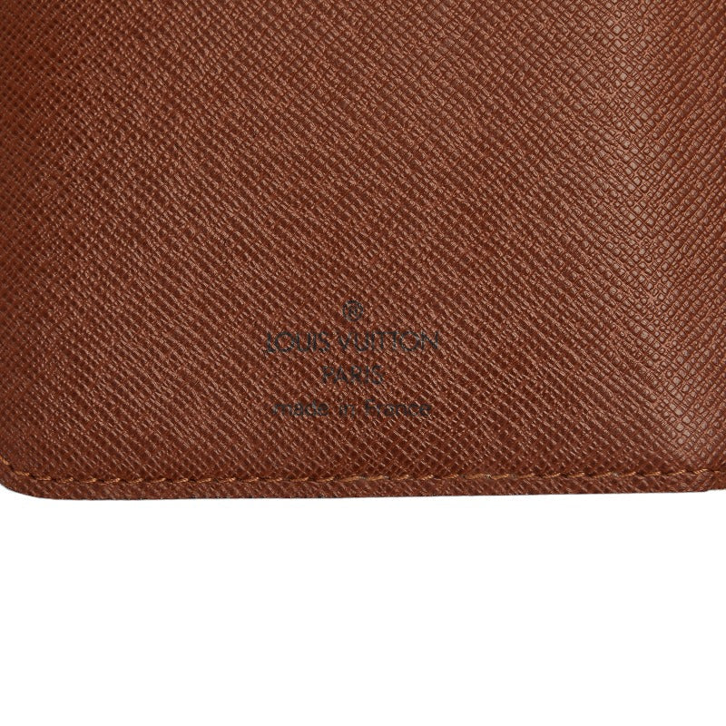 Louis Vuitton Monogram Port Papier Jeep Double Folded Wallet M61207 Brown PVC Leather  Louis Vuitton