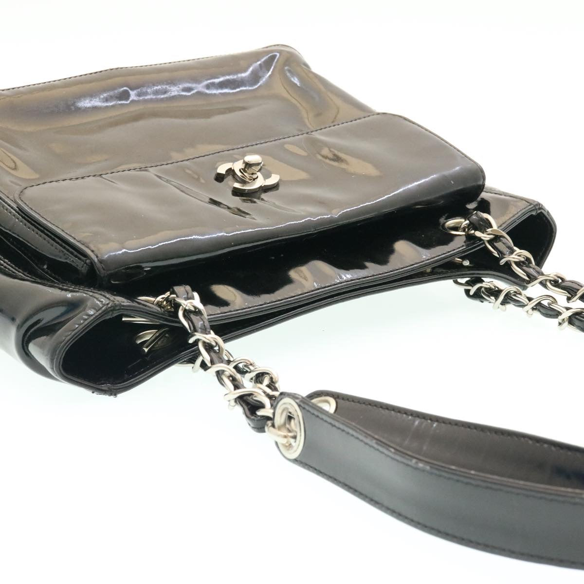 Chanel Black Patent Leather Shoulder Bag by Chanel