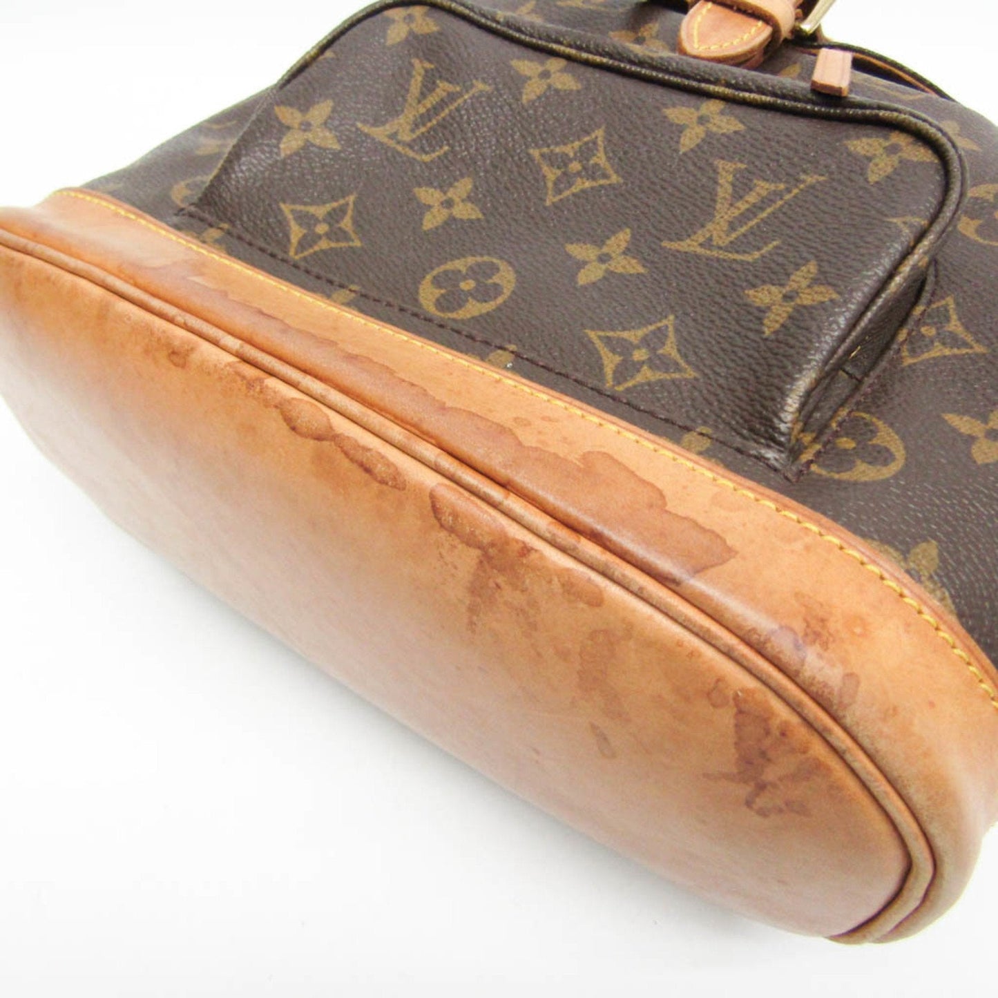 Chic Monogram Canvas Backpack with Natural Leather Accents