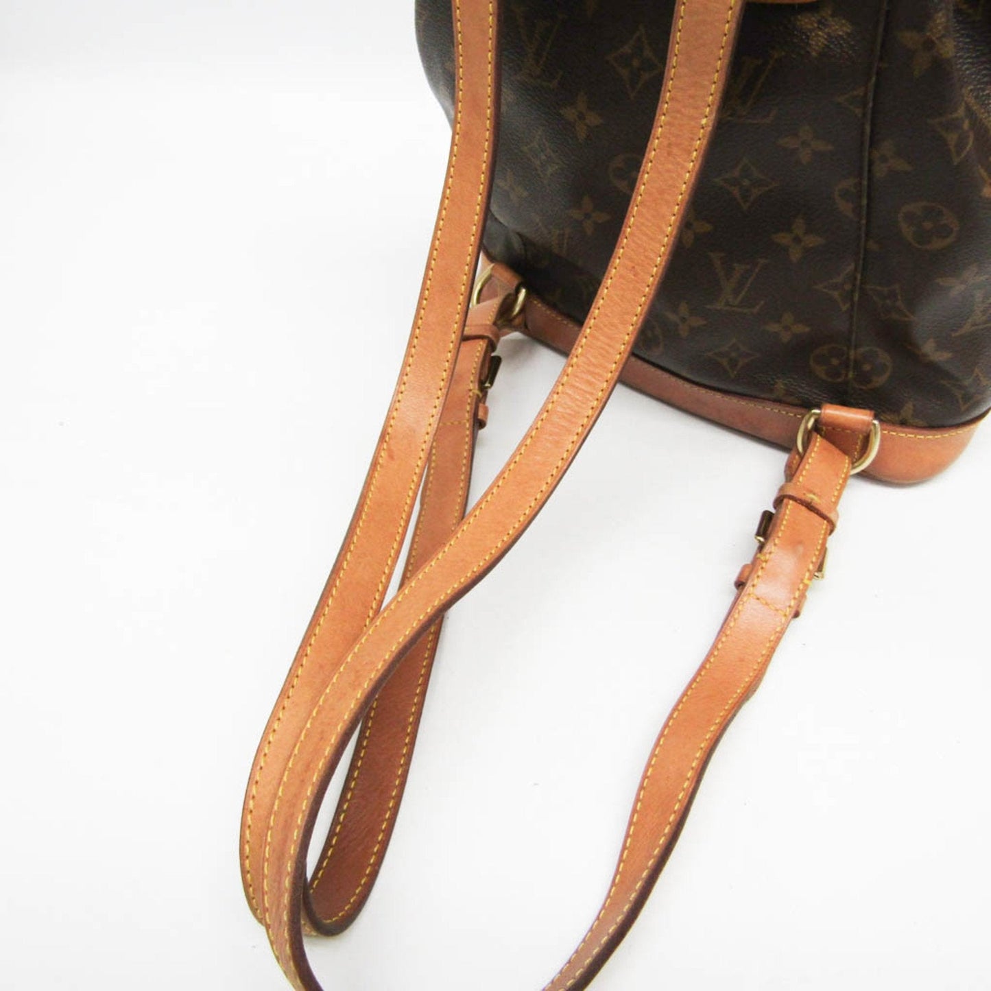 Chic Monogram Canvas Backpack with Natural Leather Accents