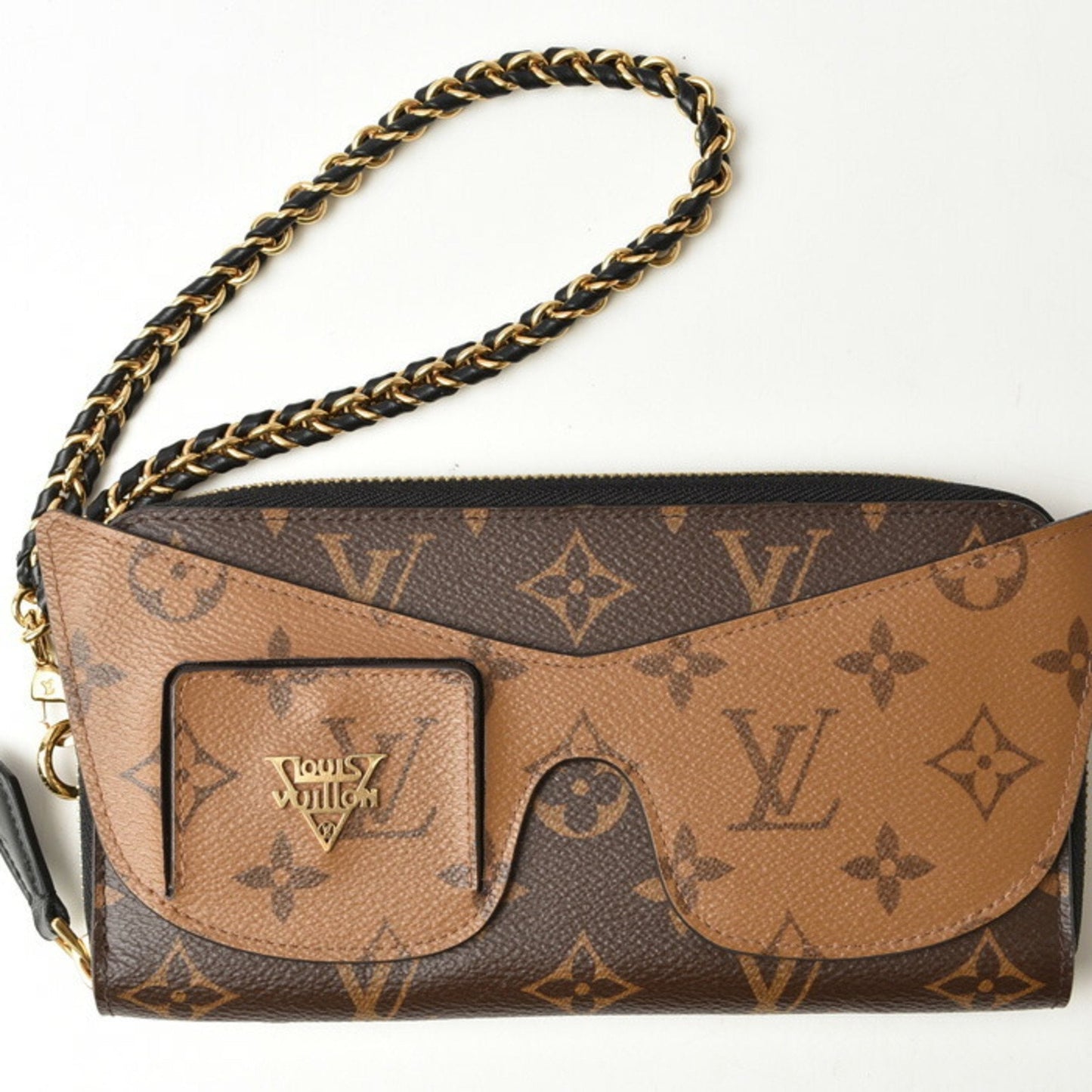 Monogram Reverse Canvas Snap Wallet
