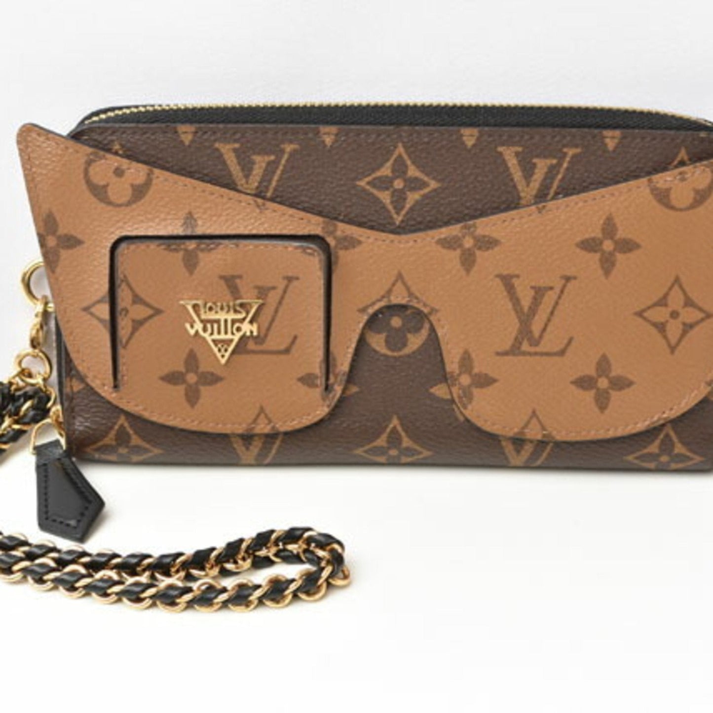 Monogram Reverse Canvas Snap Wallet