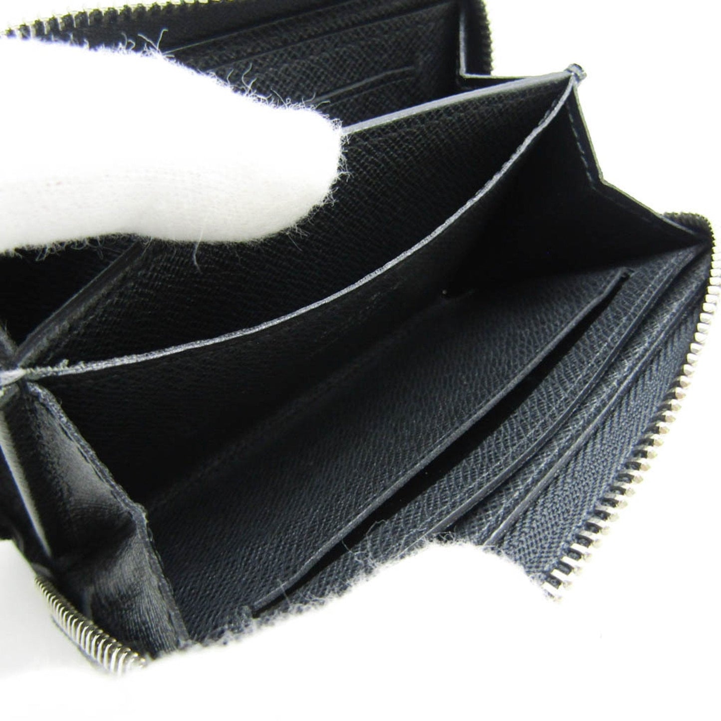 Leather Coin Purse with Zipper Closure and Card Slots