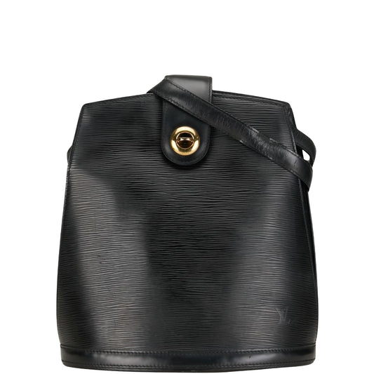 Black Leather Shoulder Bag with Clean Lines and Iconic Design