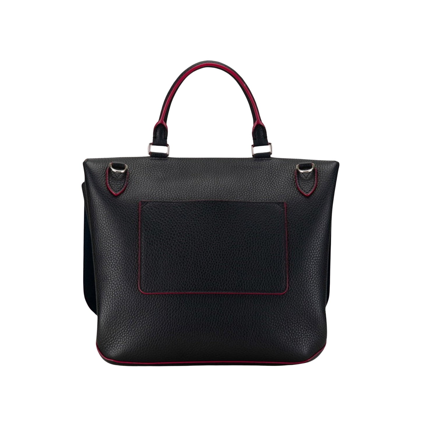 Navy Leather Shoulder Bag with Dust Bag and Strap