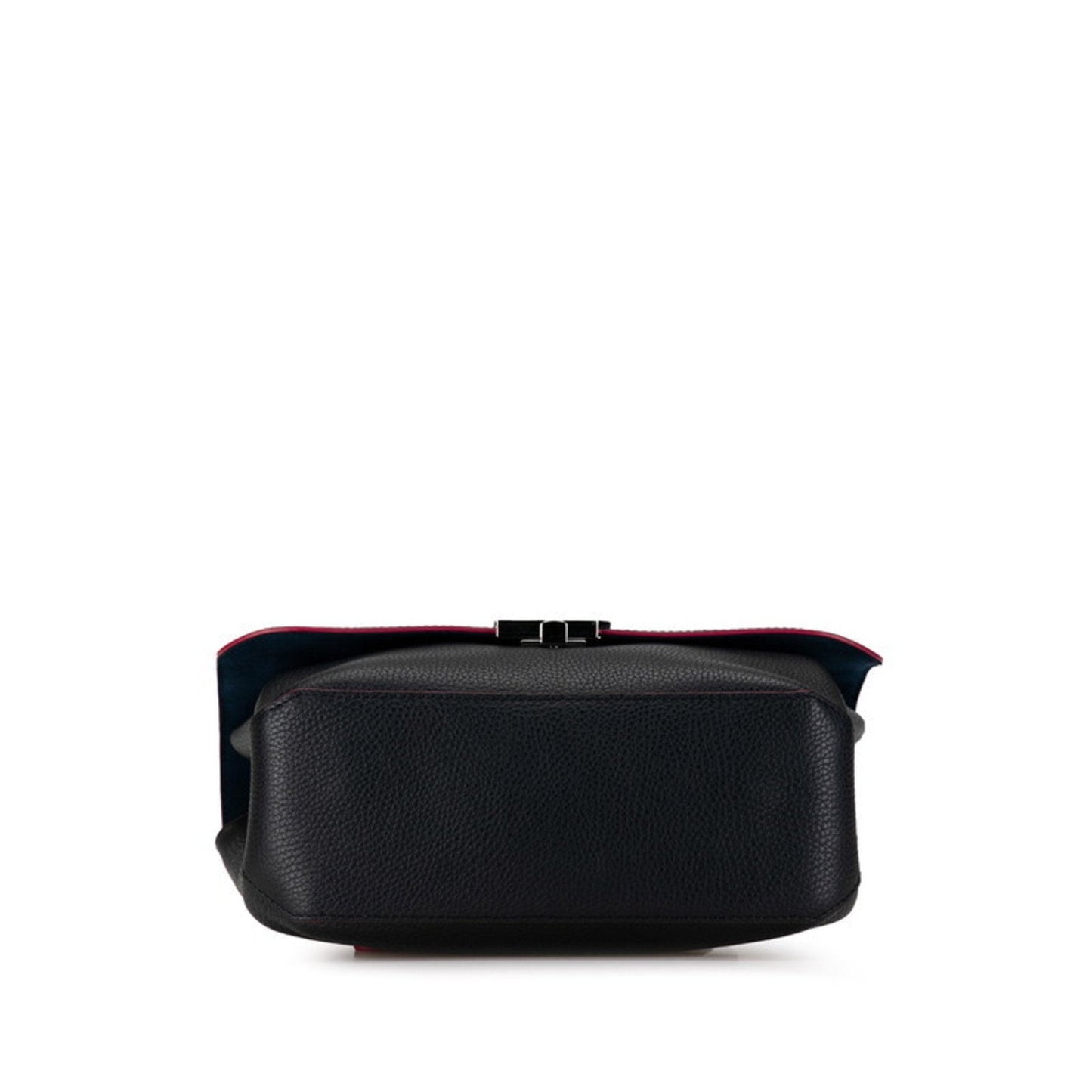 Navy Leather Shoulder Bag with Dust Bag and Strap