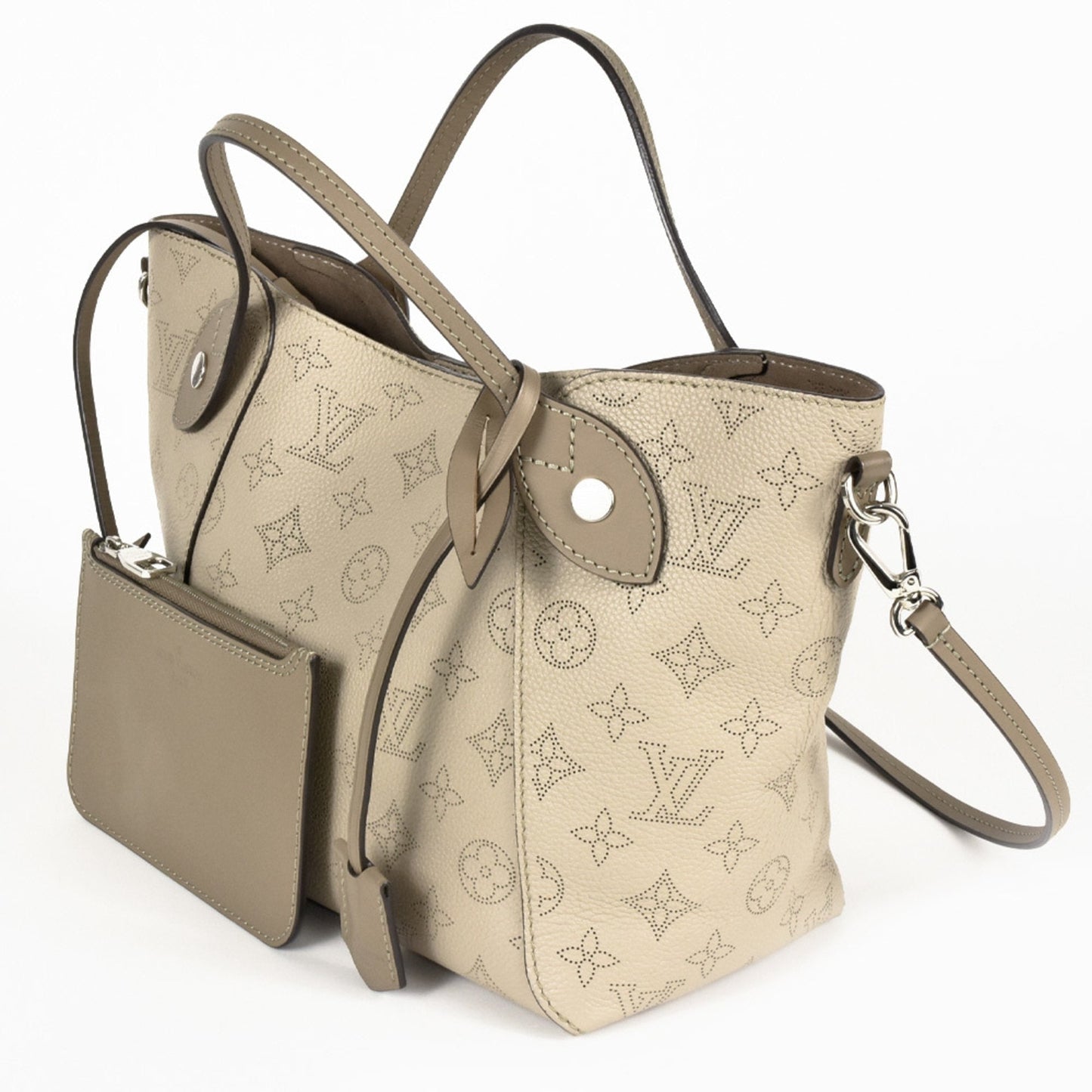 Chic and Practical Beige Leather Shoulder Bag with Detachable Strap